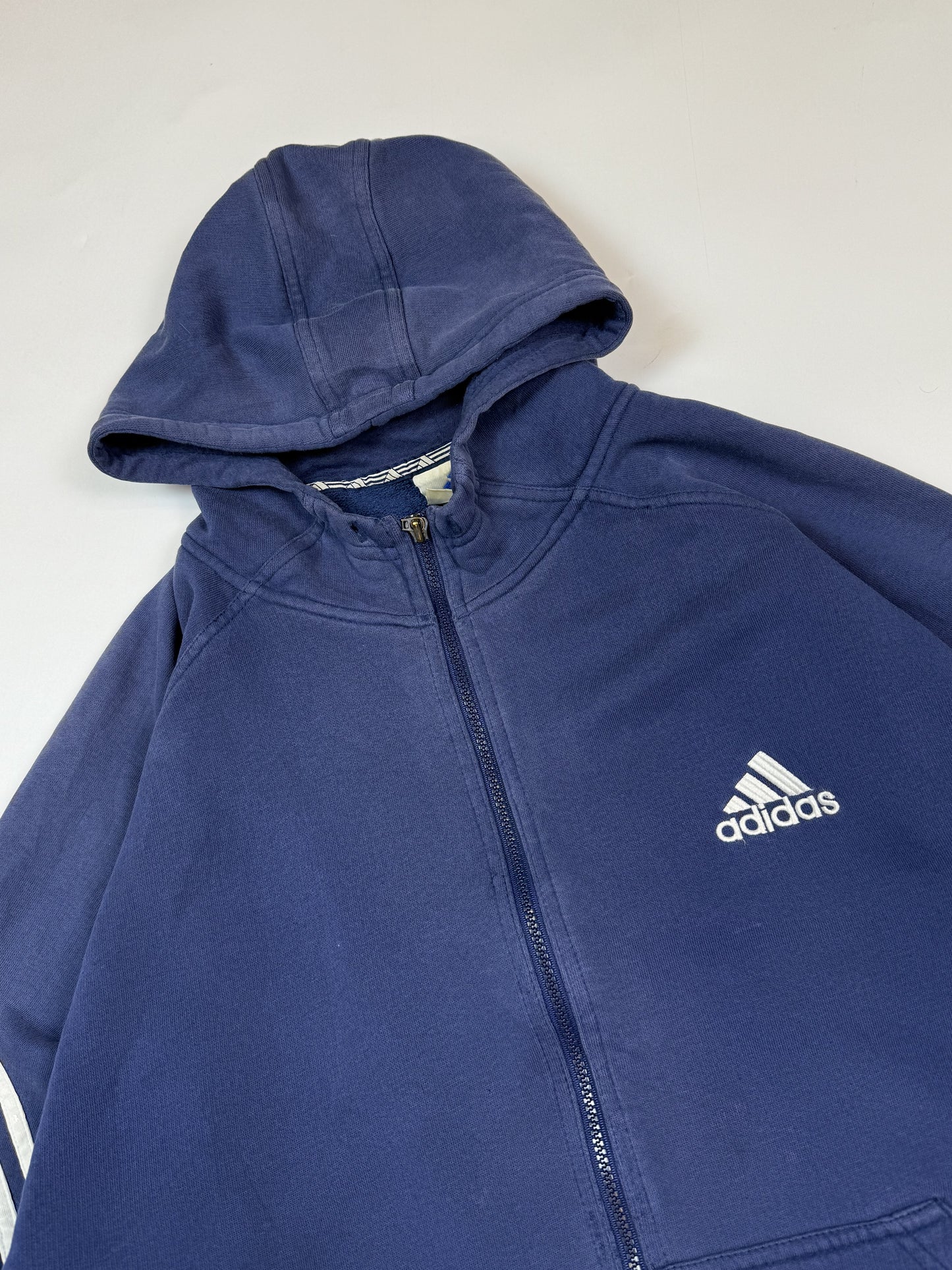 Vintage 90s Adidas full zip hoodie (L)