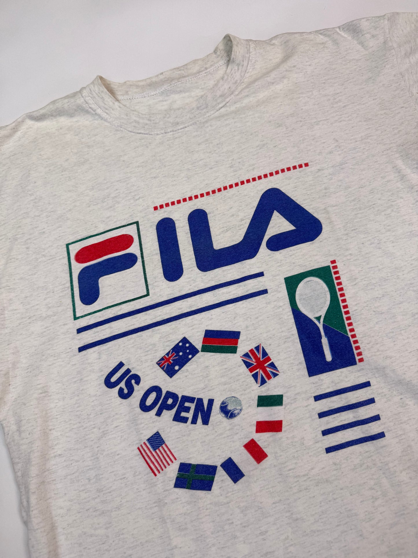 Vintage 90s Fila US open tennis graphic tee (M)