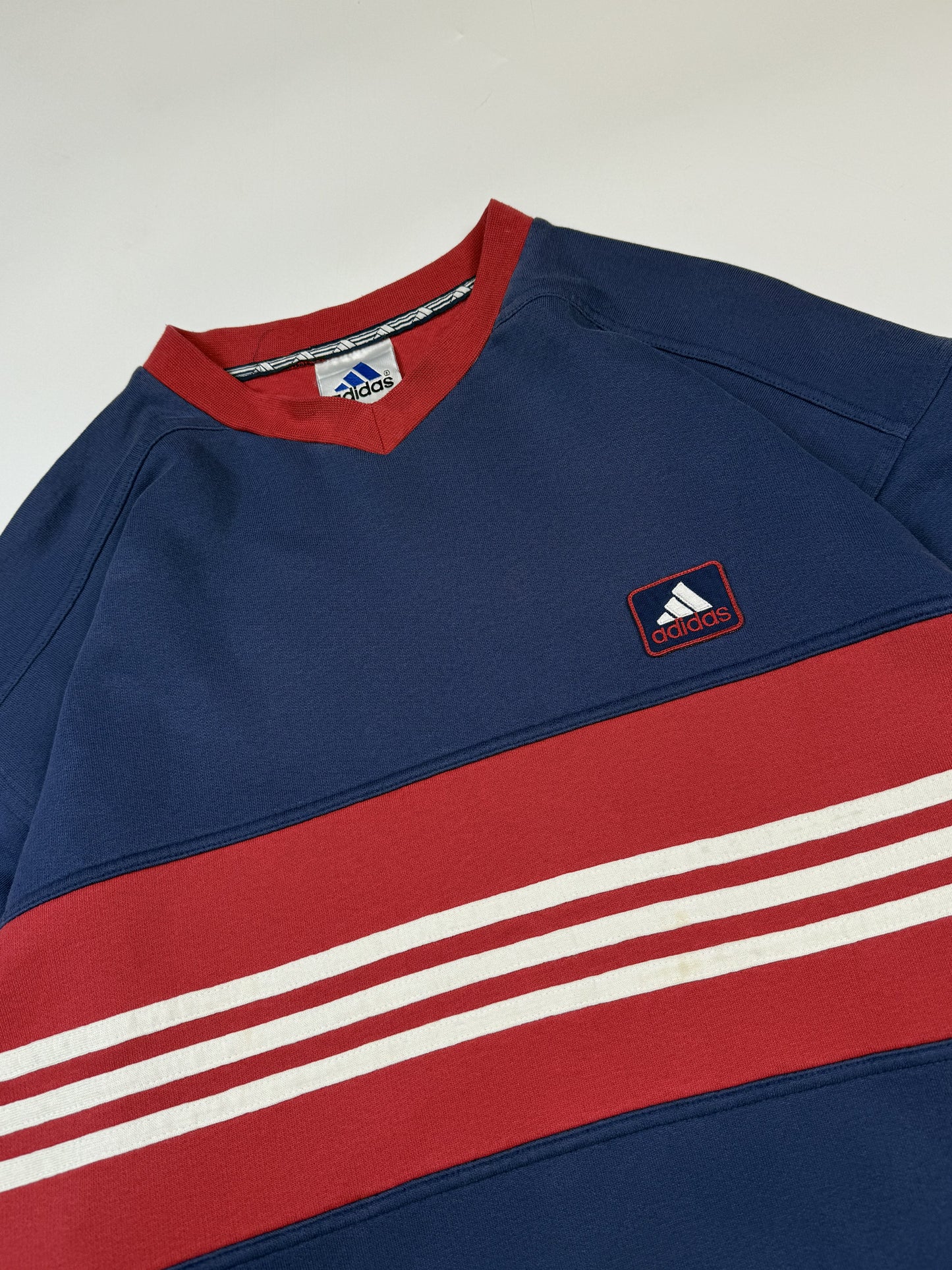 Vintage 90s Adidas colour block sweatshirt (XL)