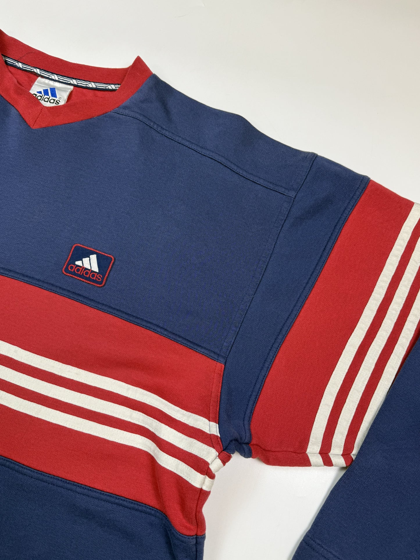 Vintage 90s Adidas colour block sweatshirt (XL)