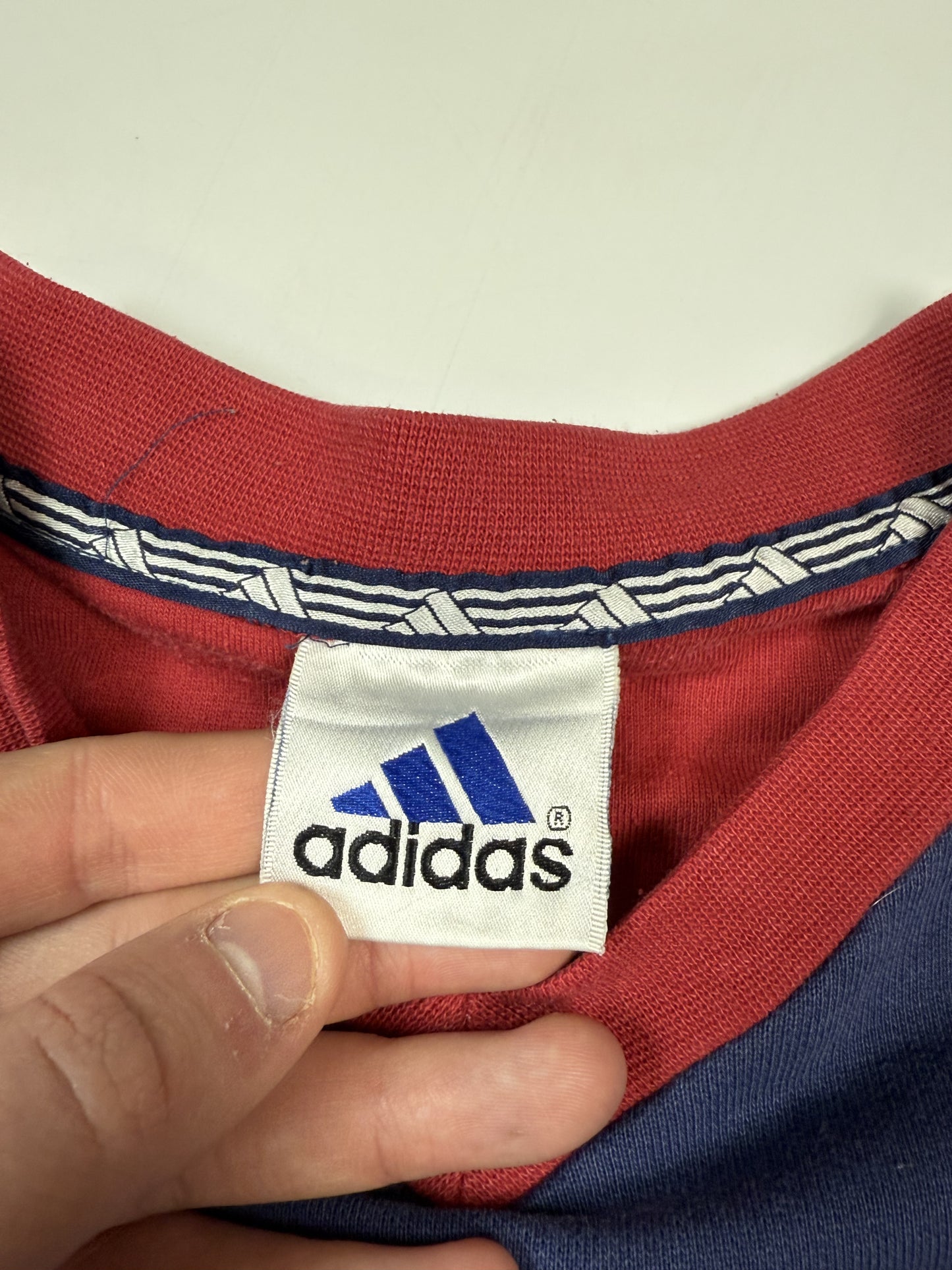 Vintage 90s Adidas colour block sweatshirt (XL)