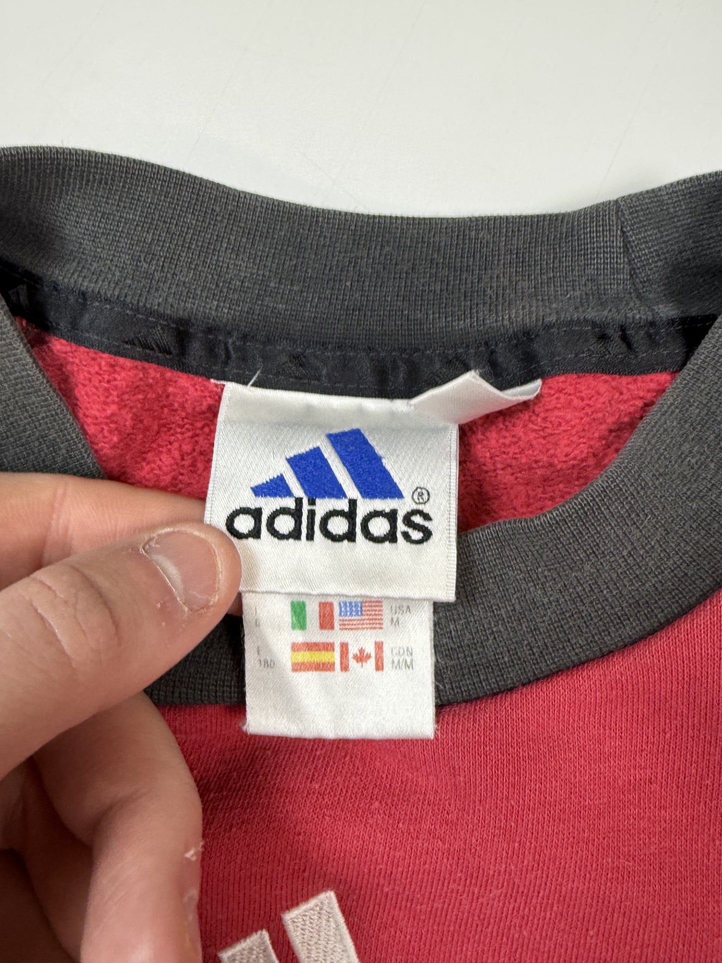 Vintage 90s Adidas colour block sweatshirt (M)
