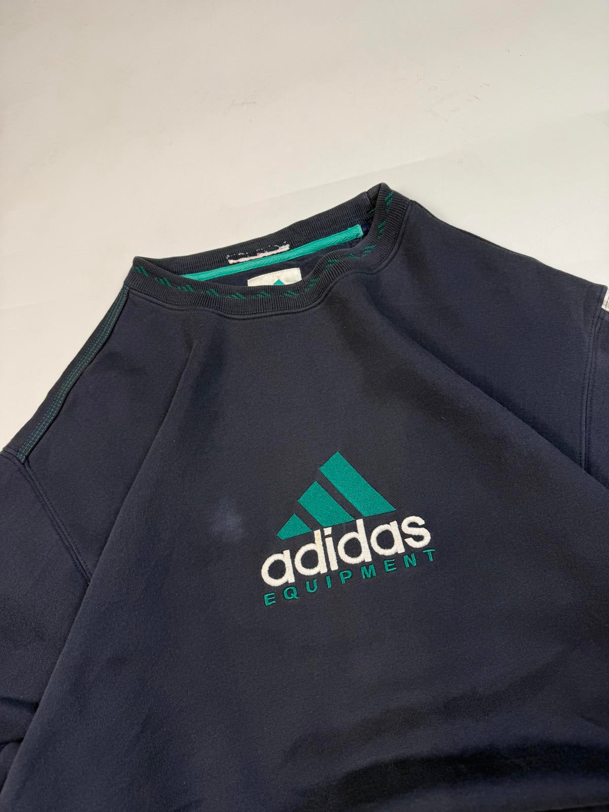 Vintage 90s Adidas equipment centre logo sweatshirt (S)