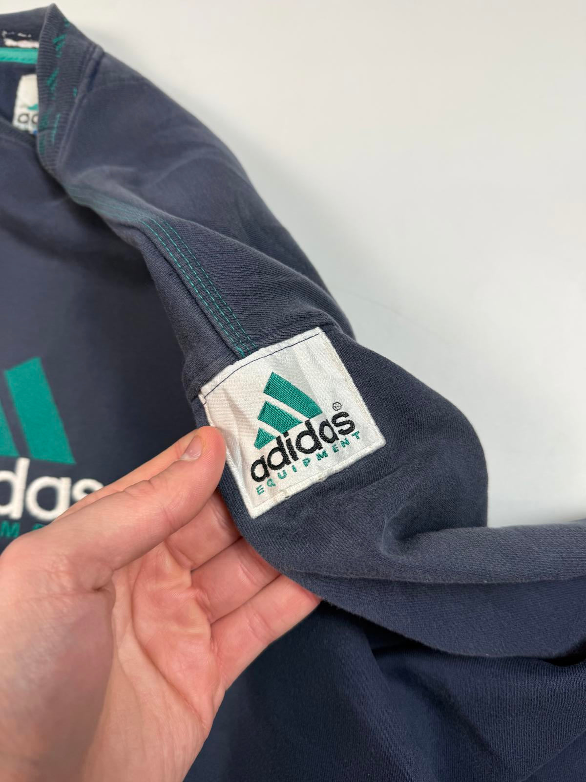 Vintage 90s Adidas equipment centre logo sweatshirt (S)