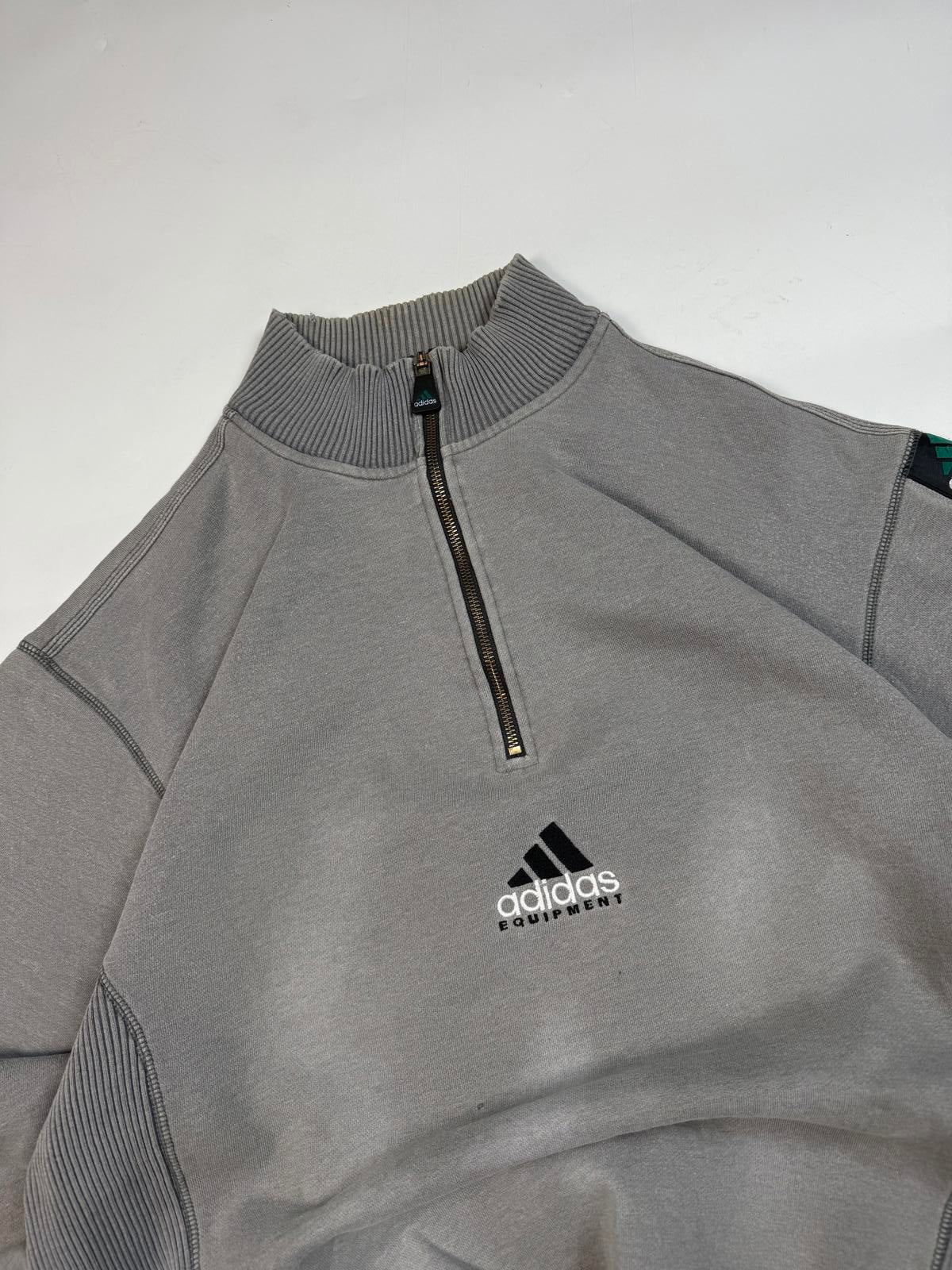 Vintage 90s adidas equipment quarter zip sweatshirt (L)