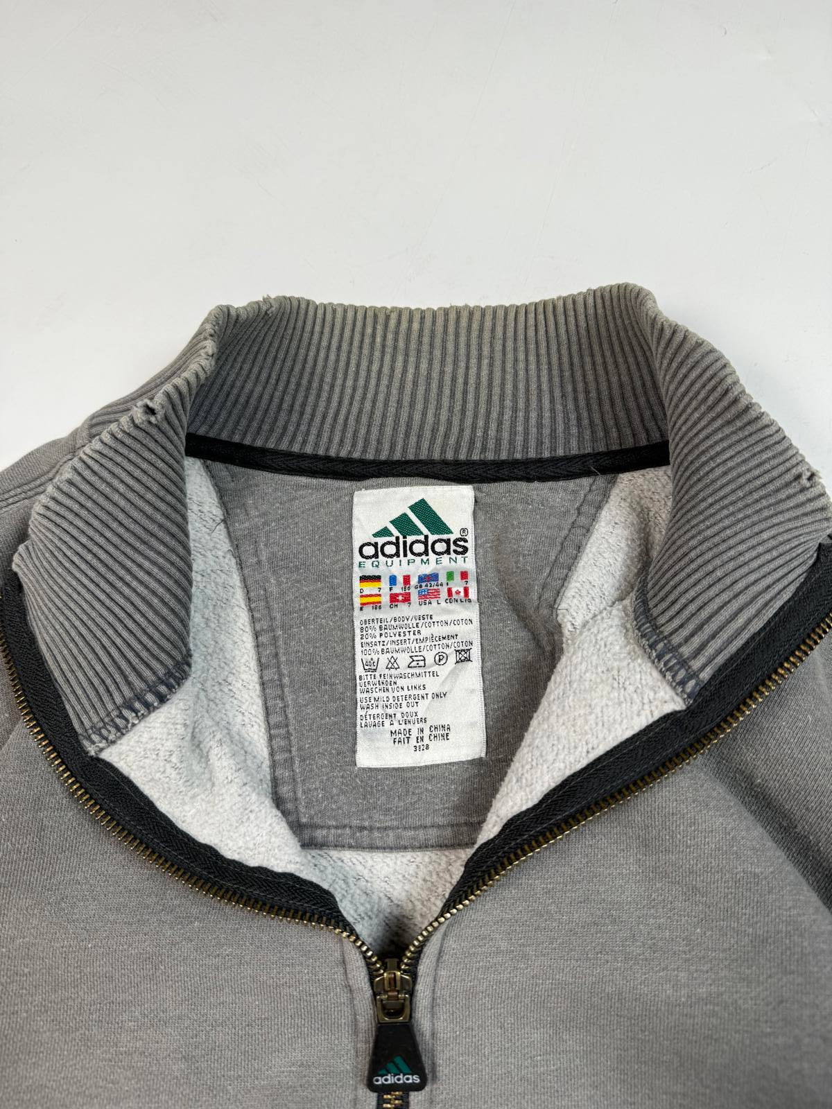 Vintage 90s adidas equipment quarter zip sweatshirt (L)