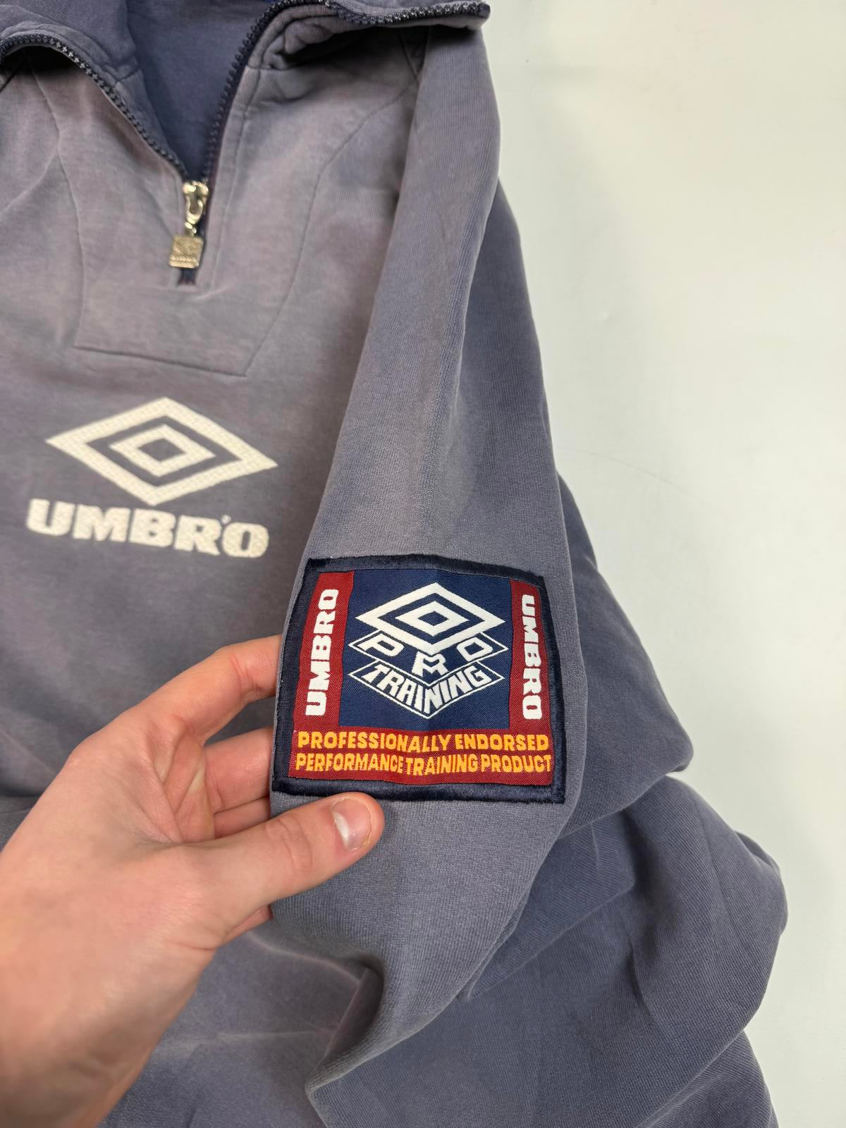 Vintage 90s Umbro pro training quarter zip sweatshirt (L)