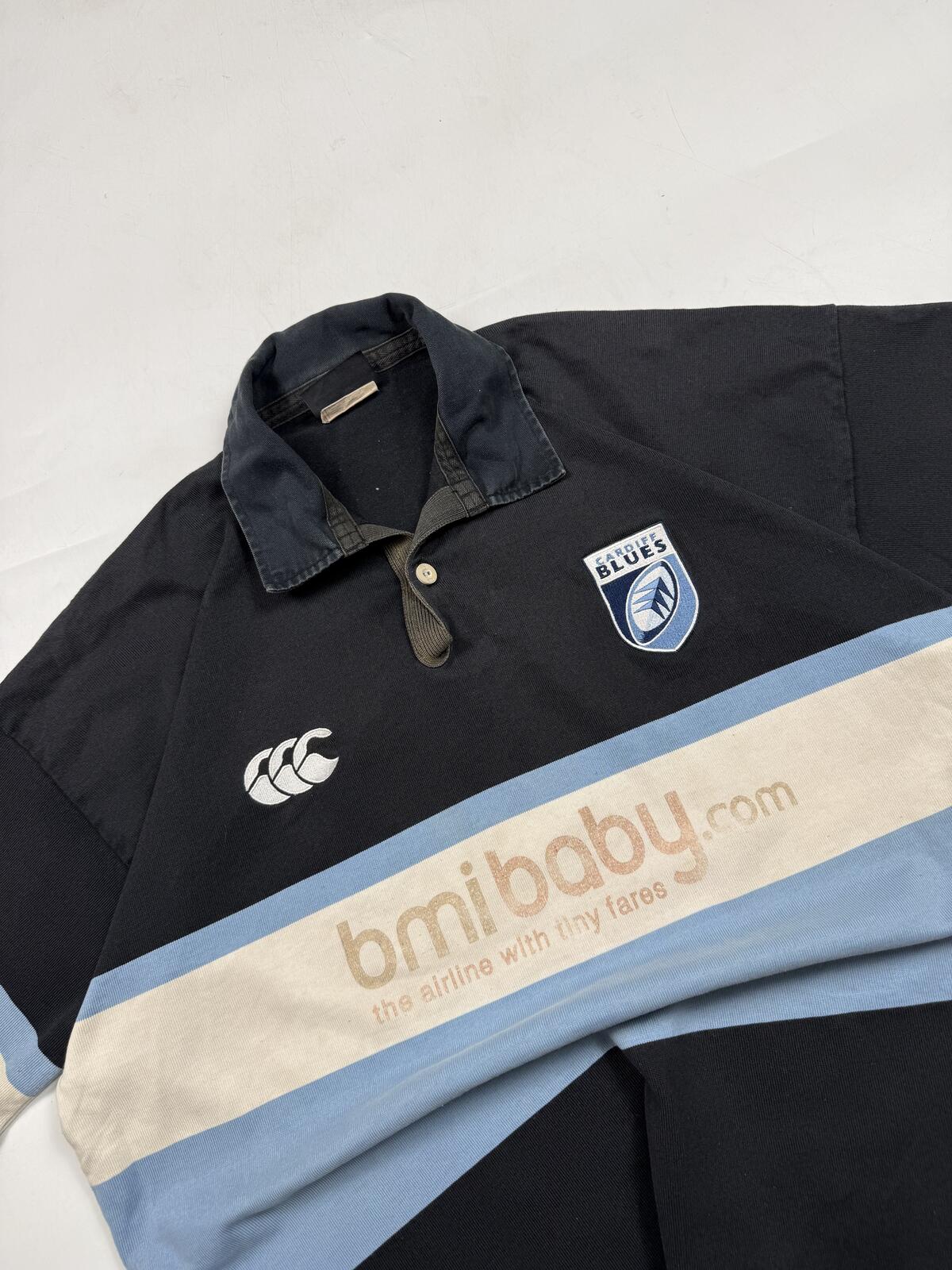 Vintage Cardiff Blues 2004/05 Canterbury rugby shirt (XL)