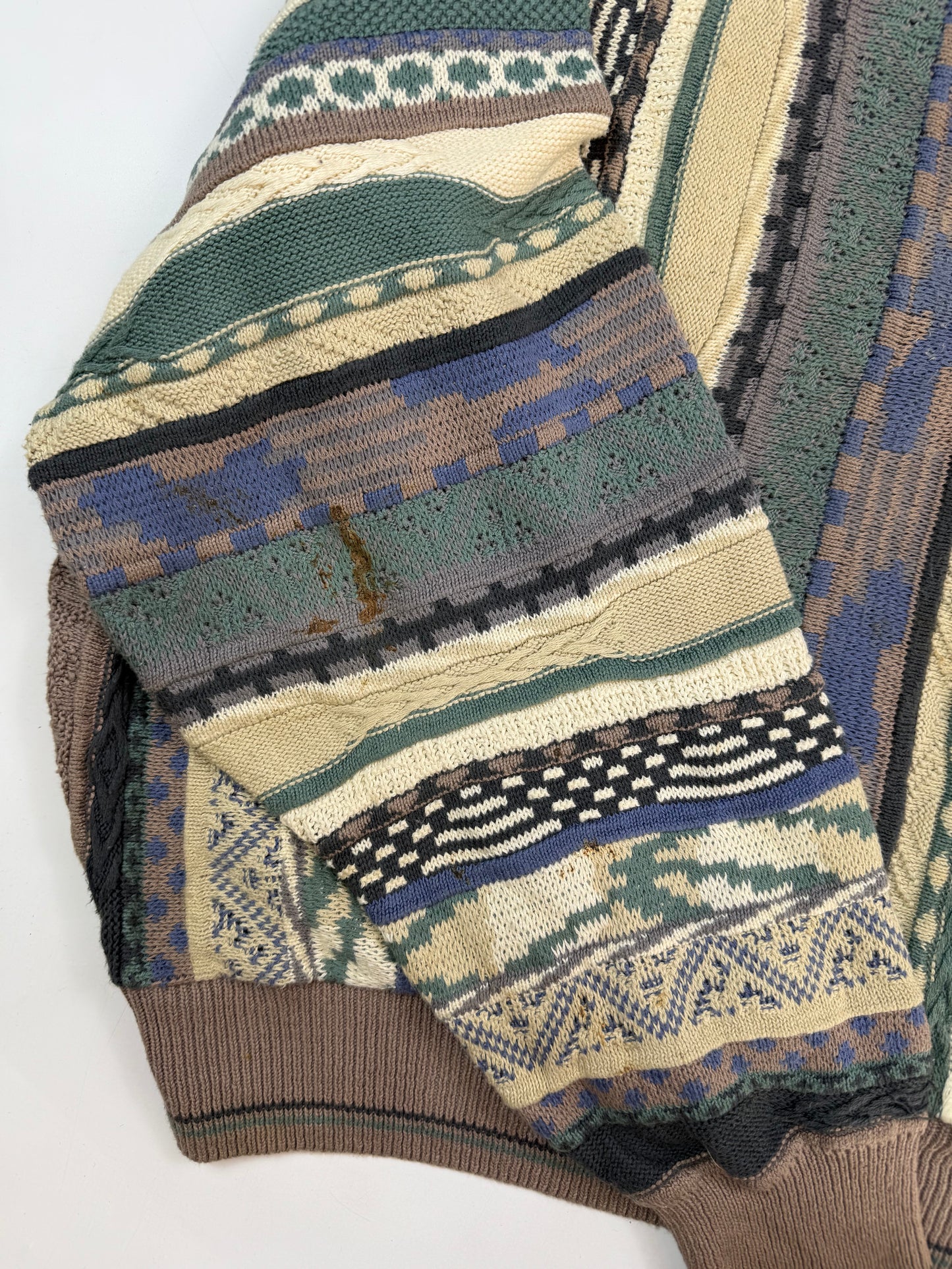 Vintage Coogi style abstract knit sweater (XL)