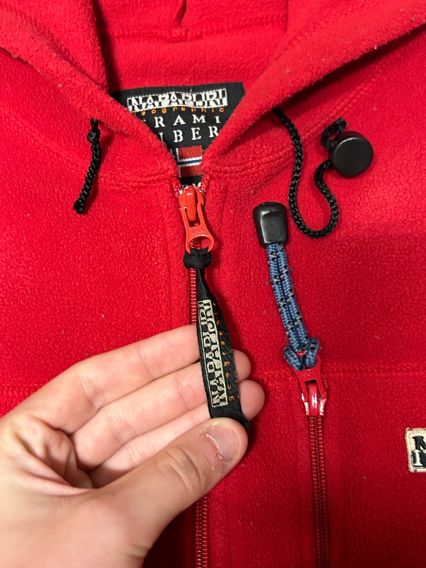 Vintage Napapijri full zip hooded fleece (L)
