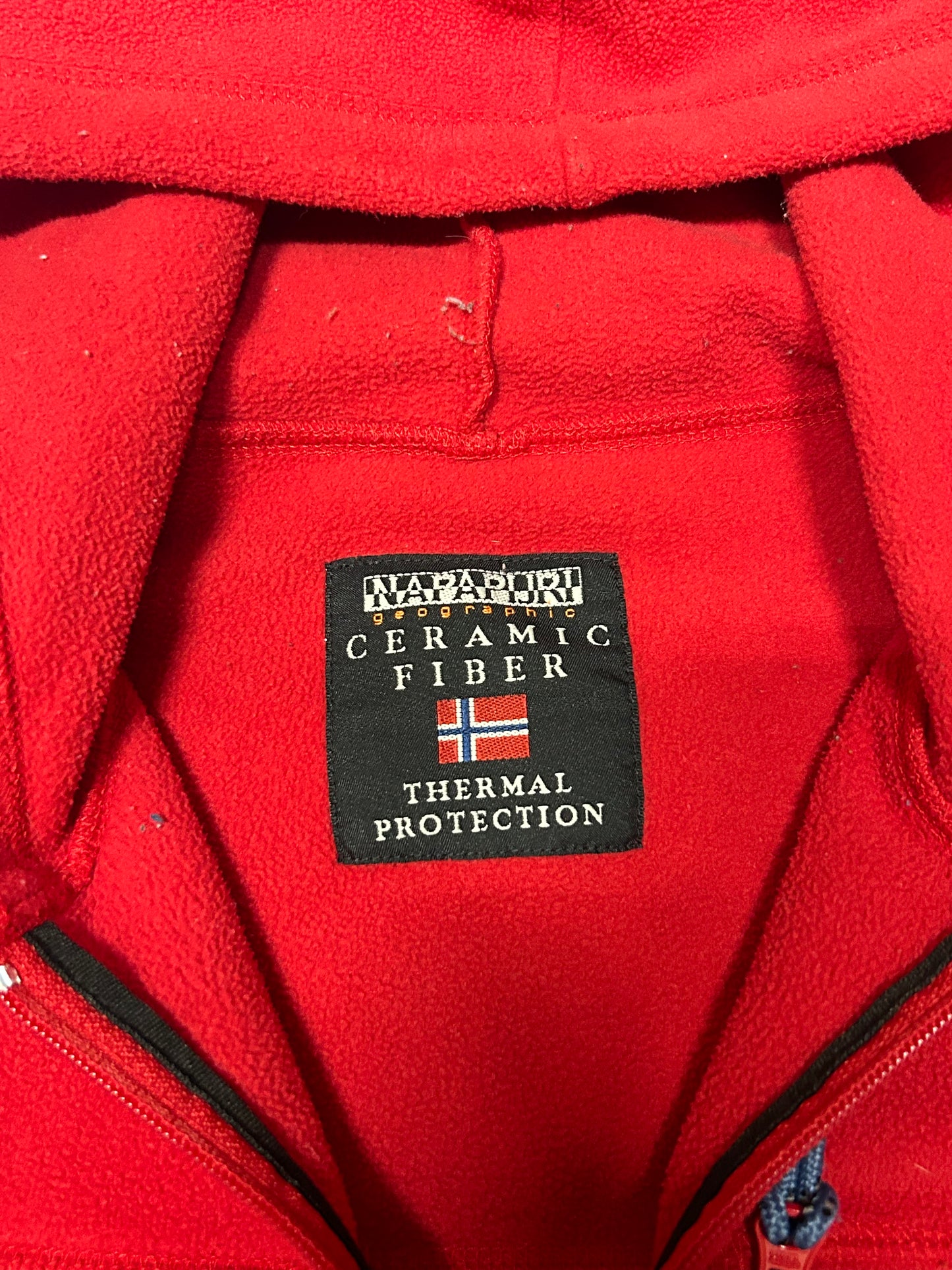 Vintage Napapijri full zip hooded fleece (L)