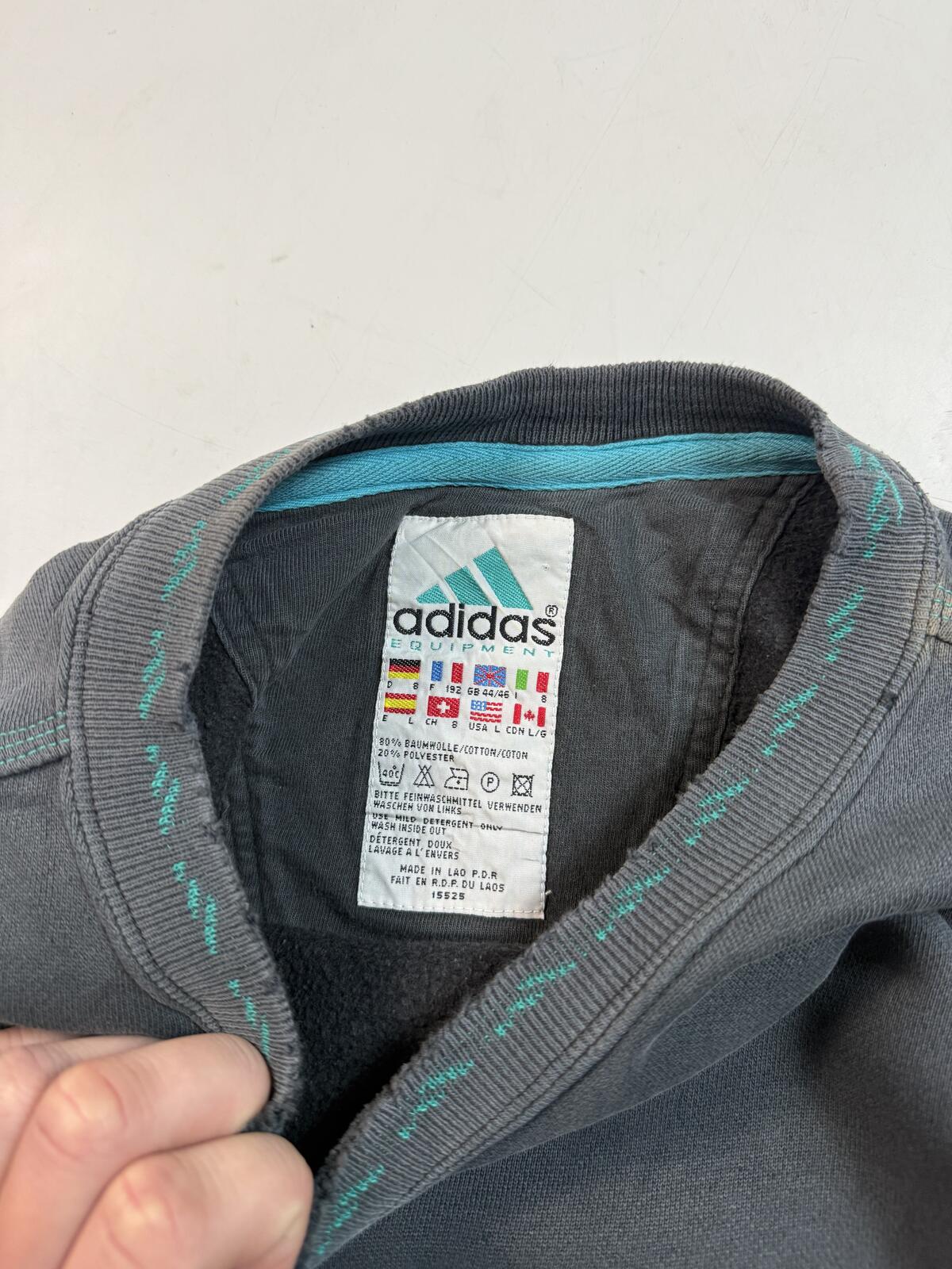 Vintage 90s adidas equipment centre logo sweatshirt (L)