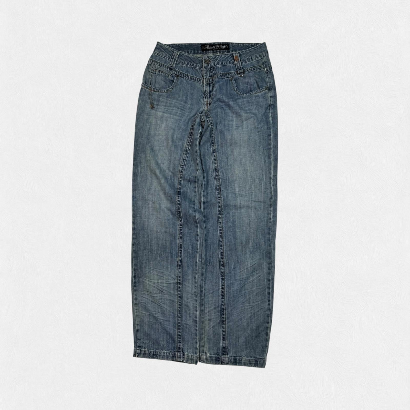Vintage Y2K embroidered baggy hip hop Jeans (W30)