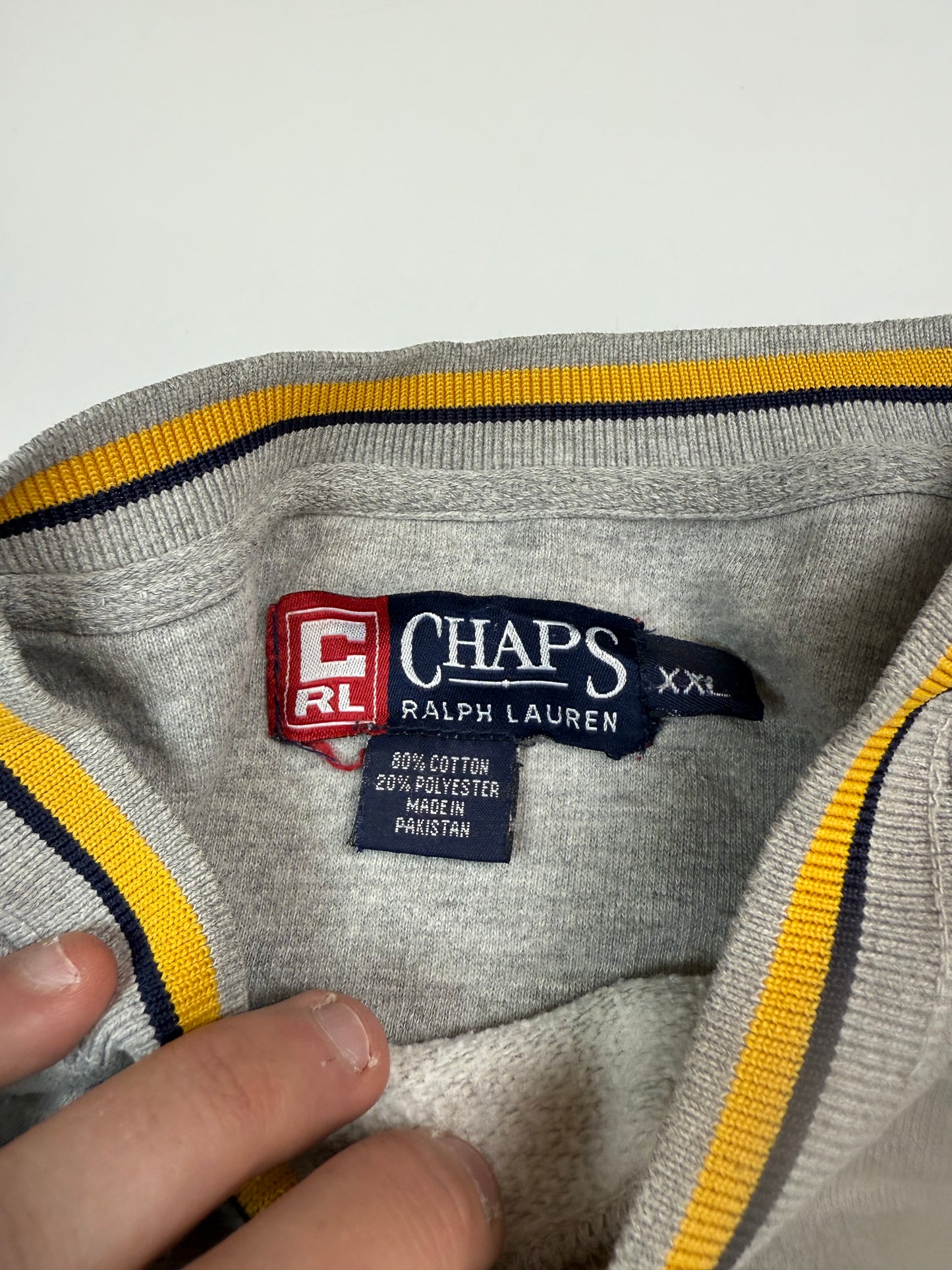 Vintage 90s Chaps Ralph Lauren spell out sweatshirt (XXL)