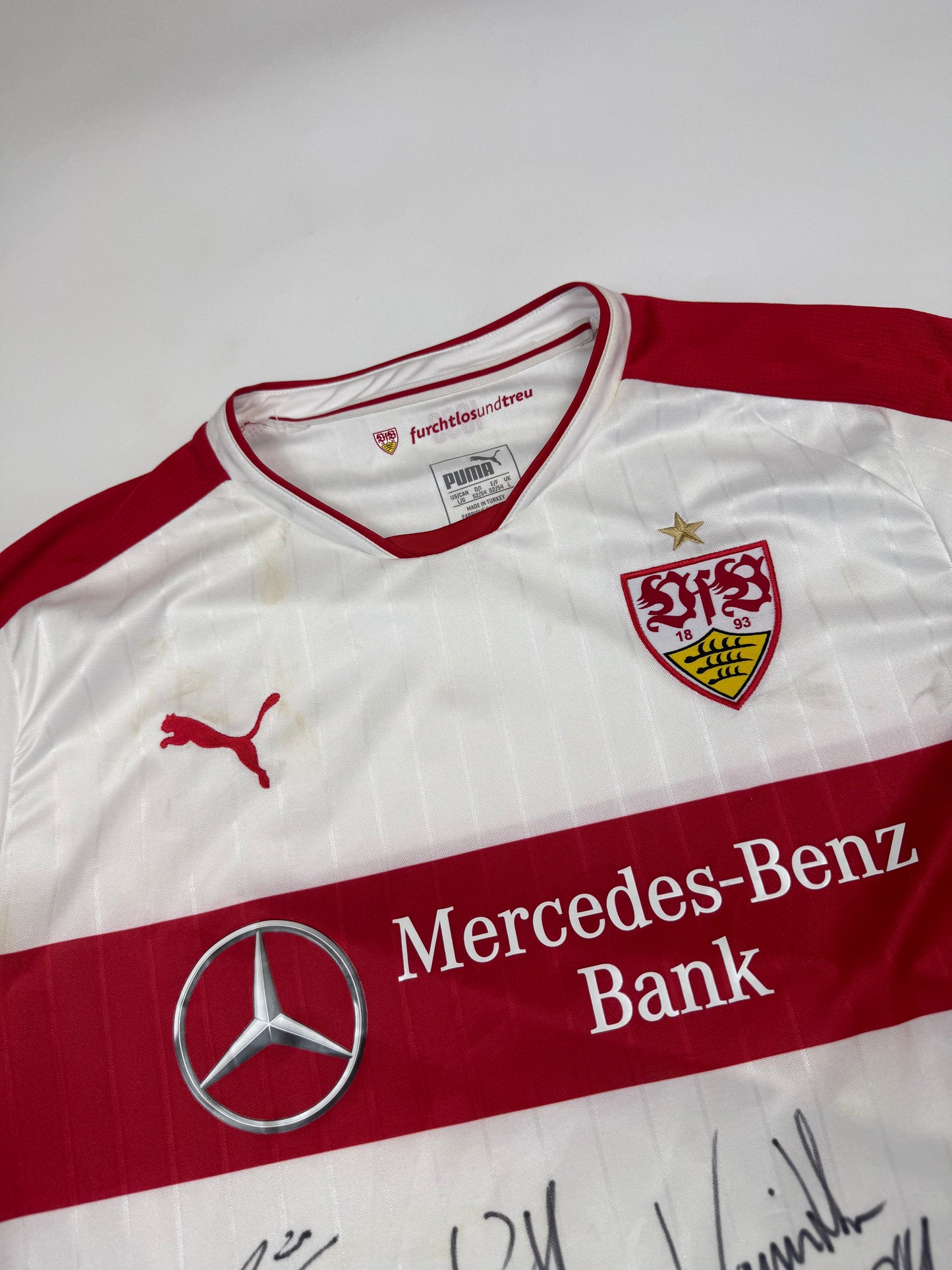 Stuttgart 2016/17 Puma signed home football shirt (L)