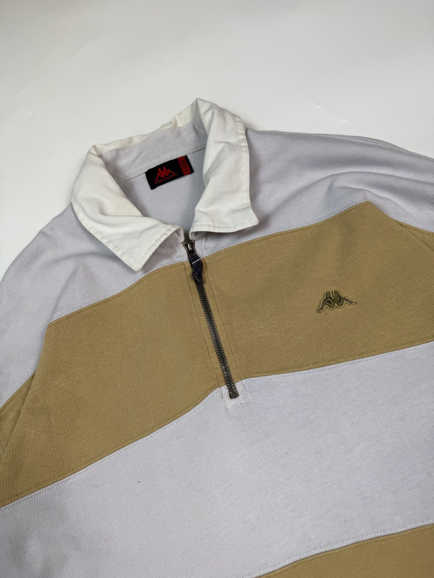 Vintage Kappa striped rugby polo shirt (XL)