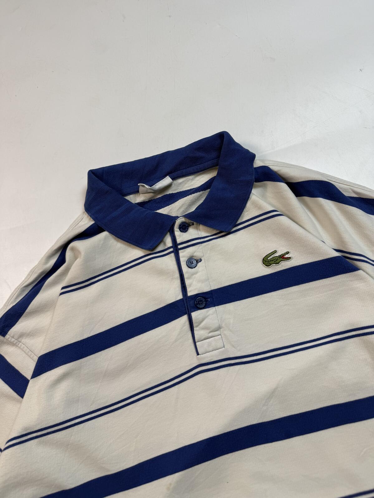 Vintage 90s Lacoste chemise collared sweatshirt (XXL)