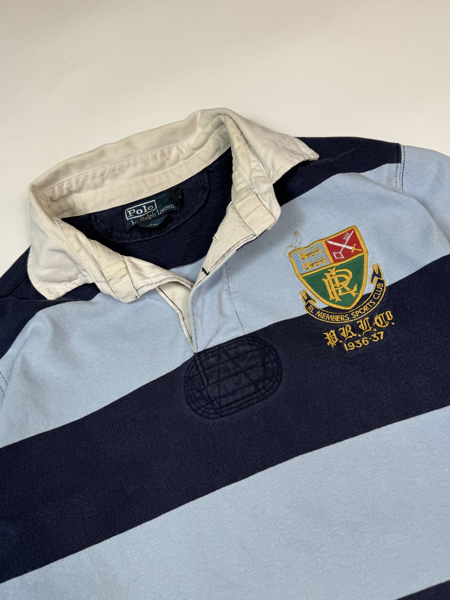 Vintage 90s Polo Ralph Lauren striped rugby polo (L)