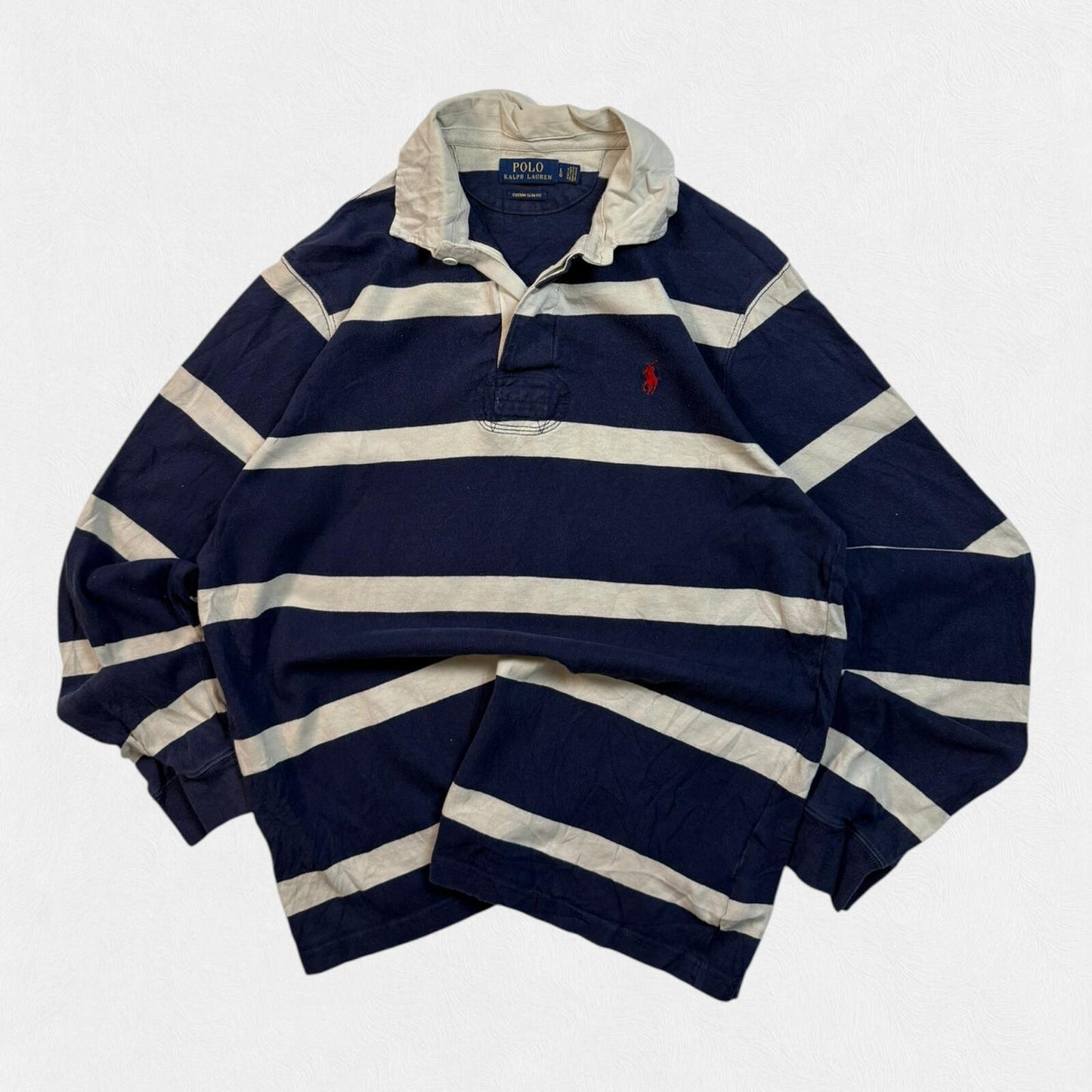 Polo Ralph Lauren striped rugby polo shirt (L)