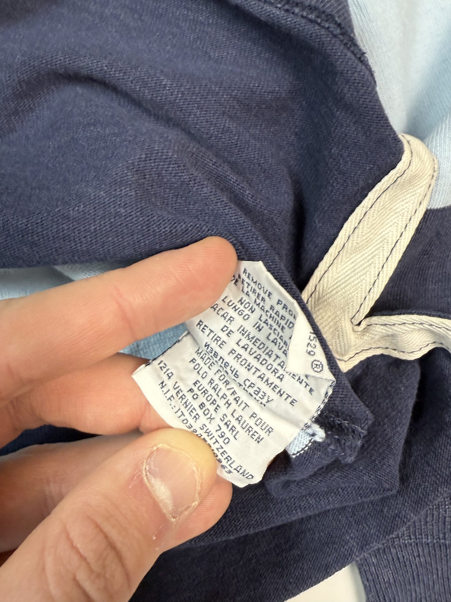 Vintage 90s Polo Ralph Lauren striped rugby polo (L)