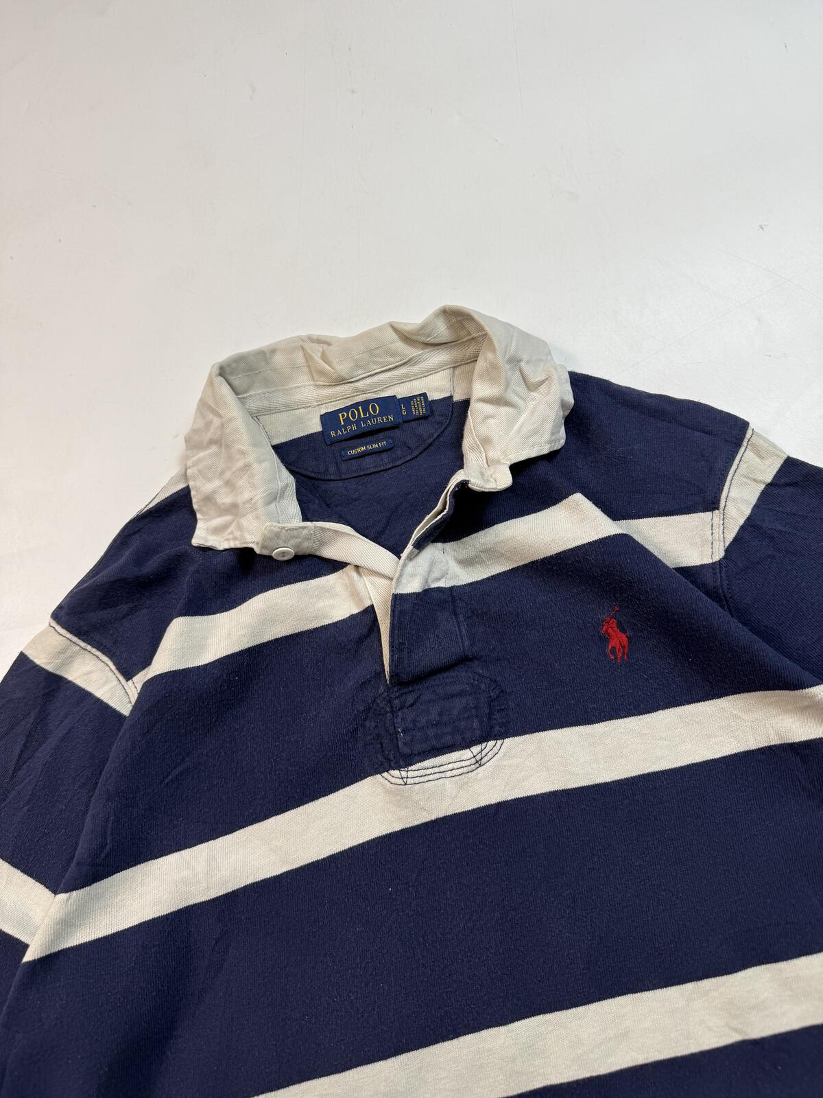 Polo Ralph Lauren striped rugby polo shirt (L)