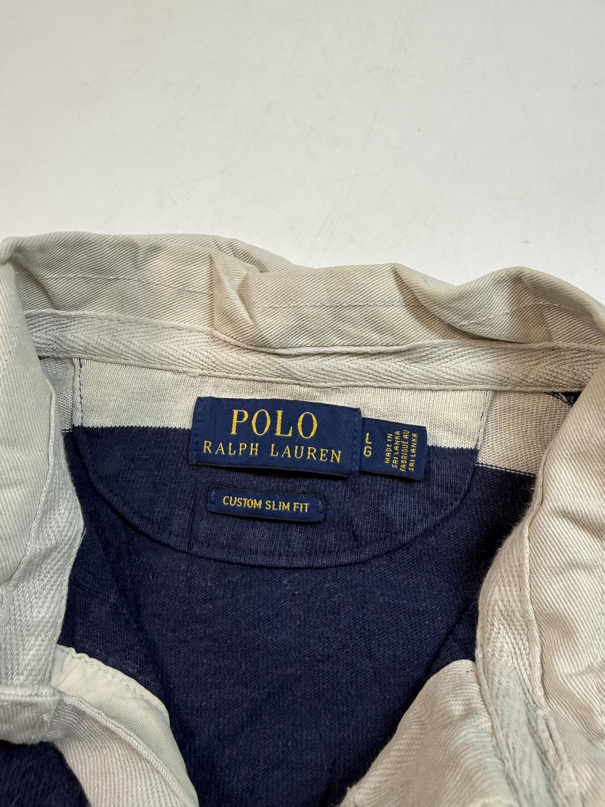 Polo Ralph Lauren striped rugby polo shirt (L)