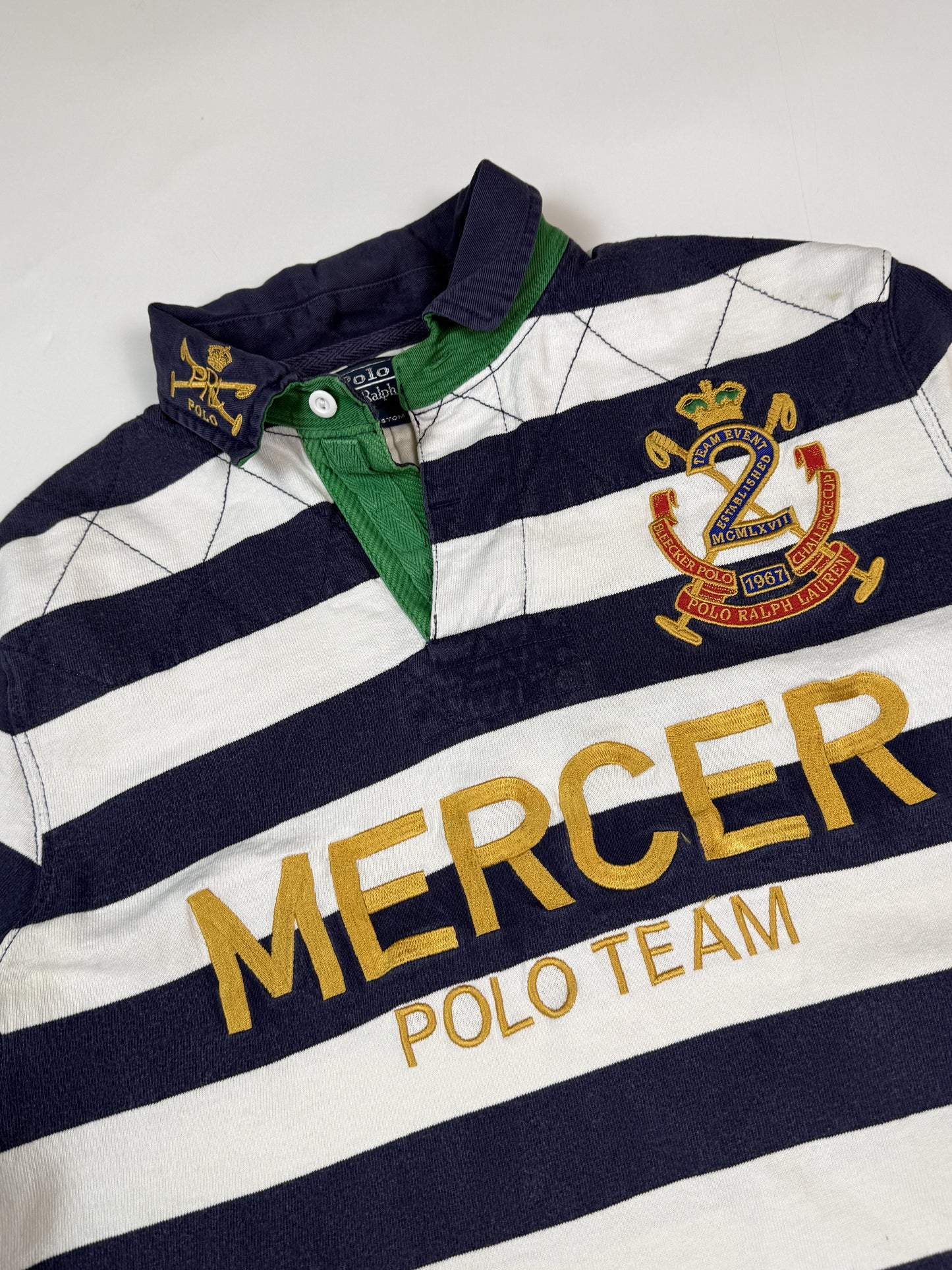 Vintage 90s Polo Ralph Lauren Mercer striped rugby polo (M)