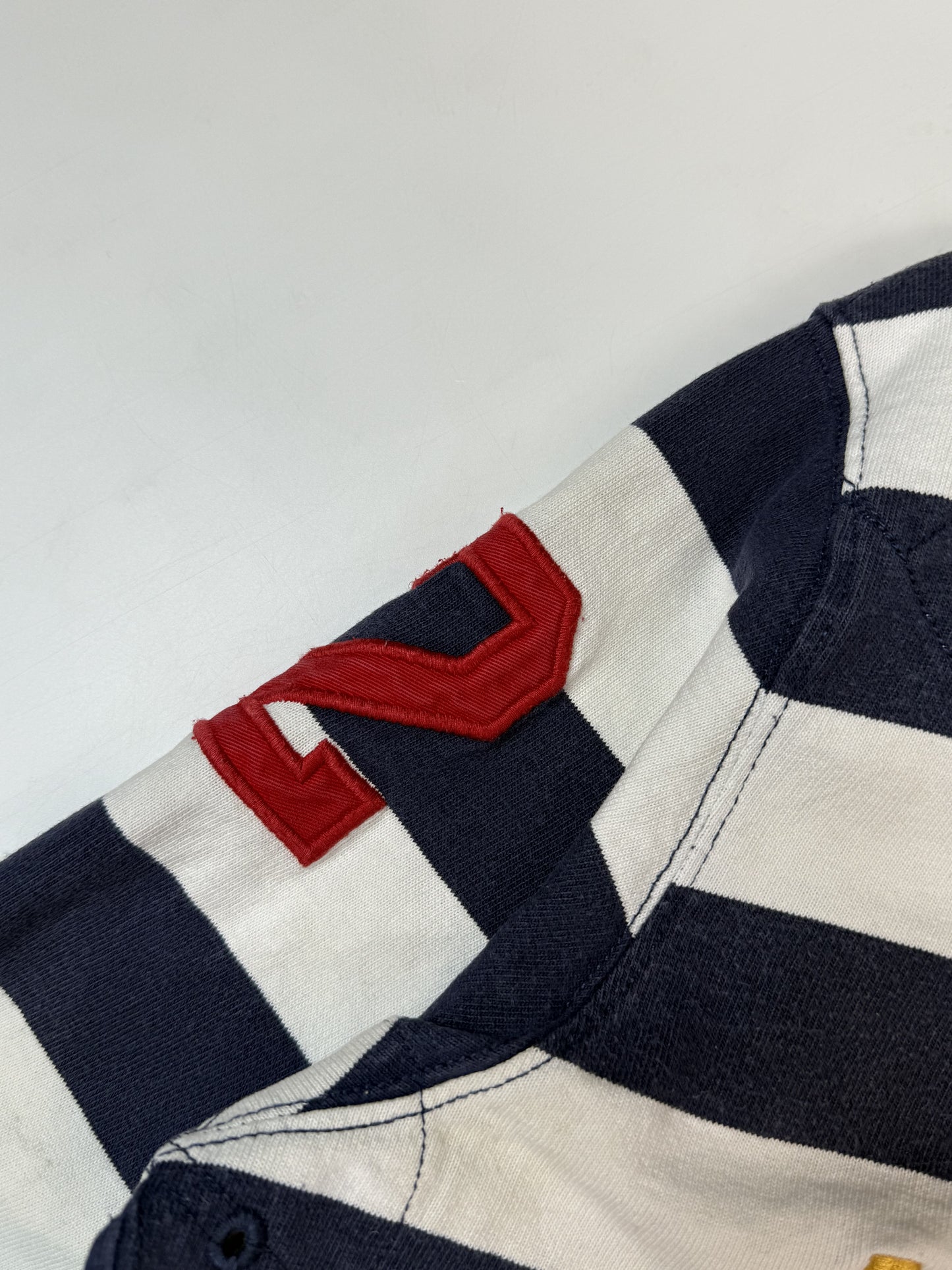 Vintage 90s Polo Ralph Lauren Mercer striped rugby polo (M)