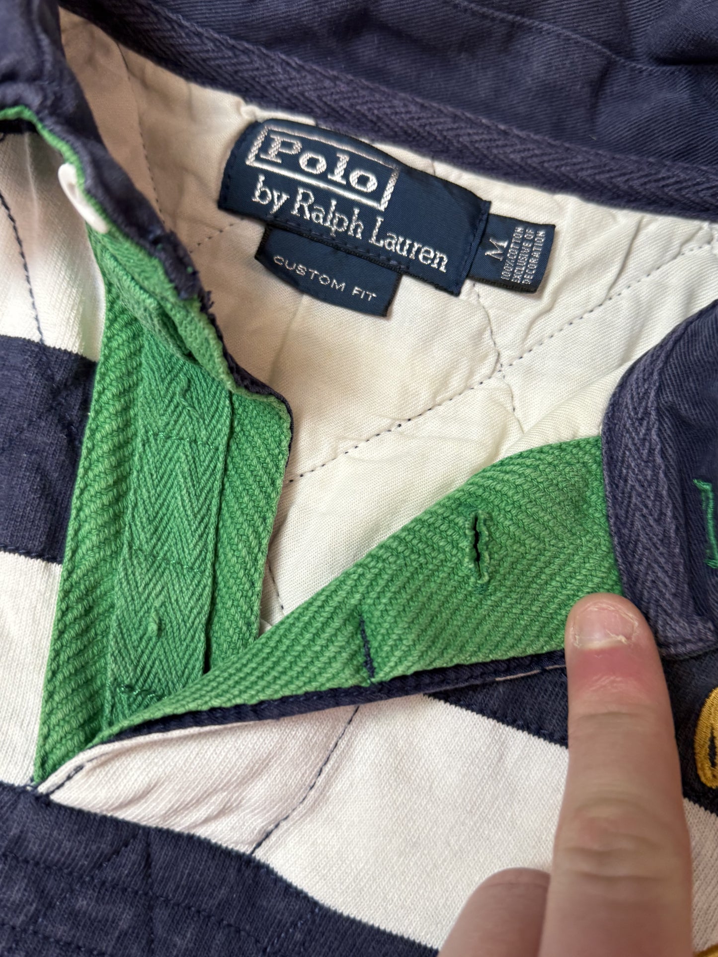 Vintage 90s Polo Ralph Lauren Mercer striped rugby polo (M)