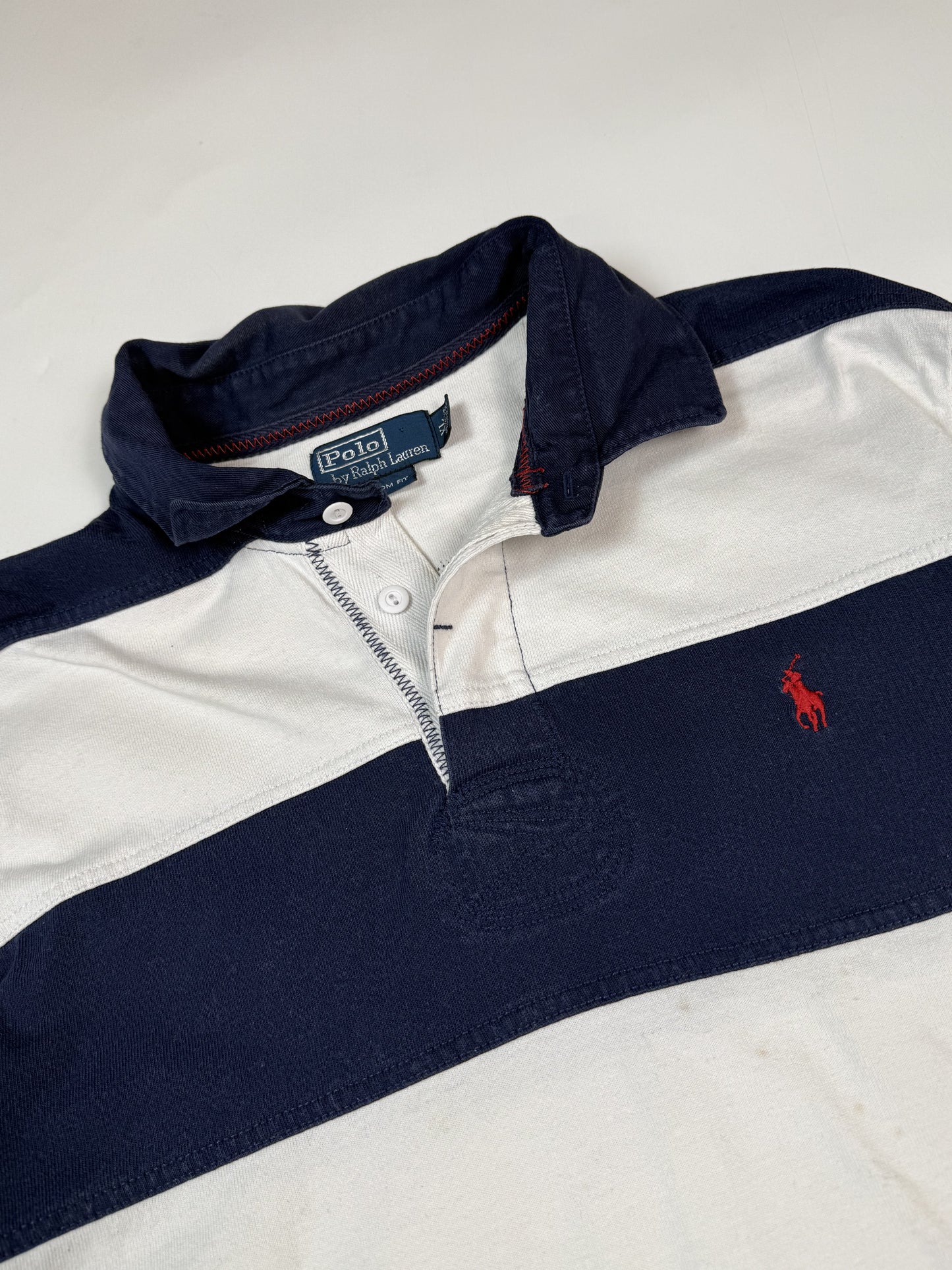 Vintage Polo Ralph Lauren striped rugby polo (XL)