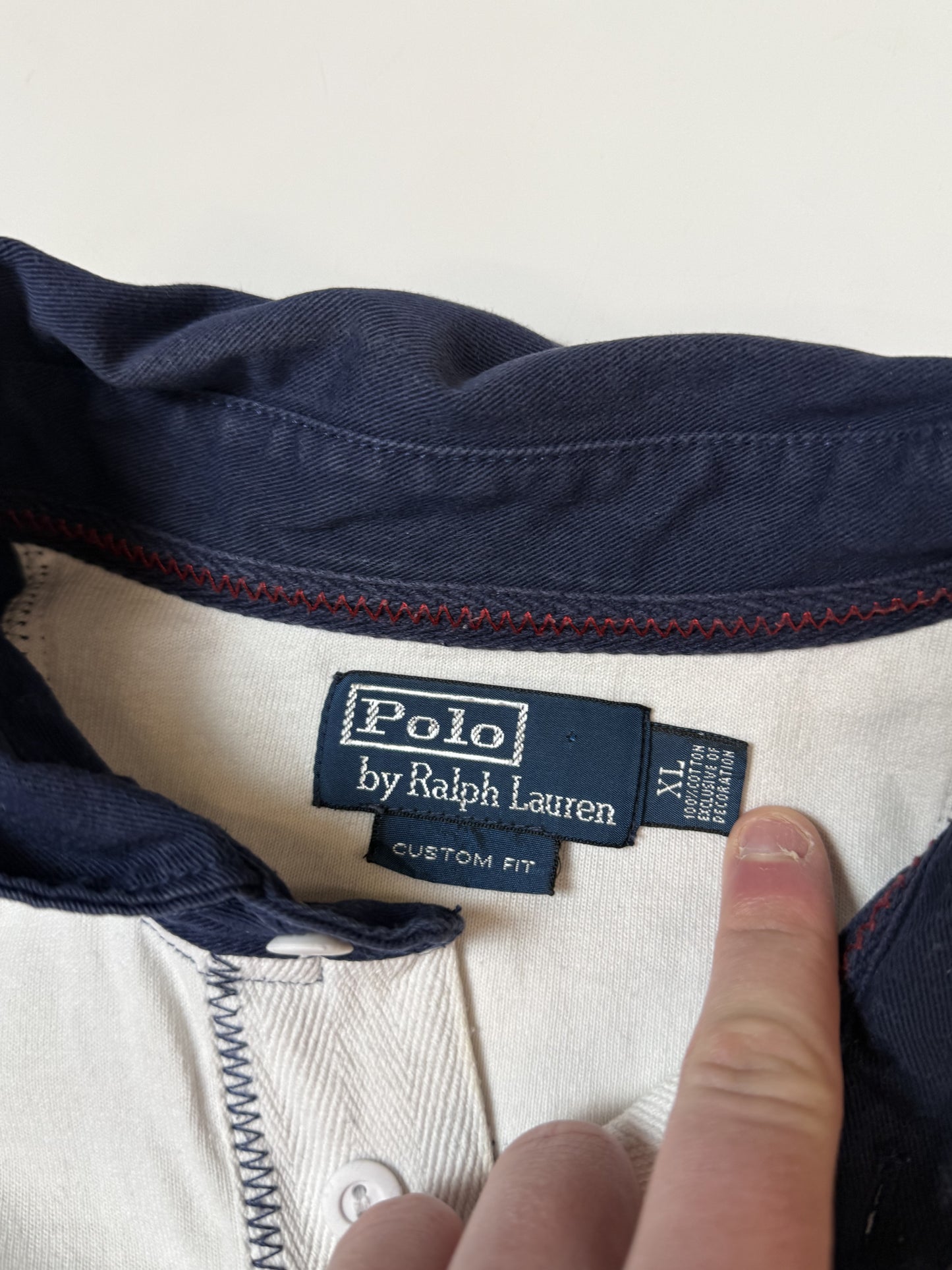 Vintage Polo Ralph Lauren striped rugby polo (XL)