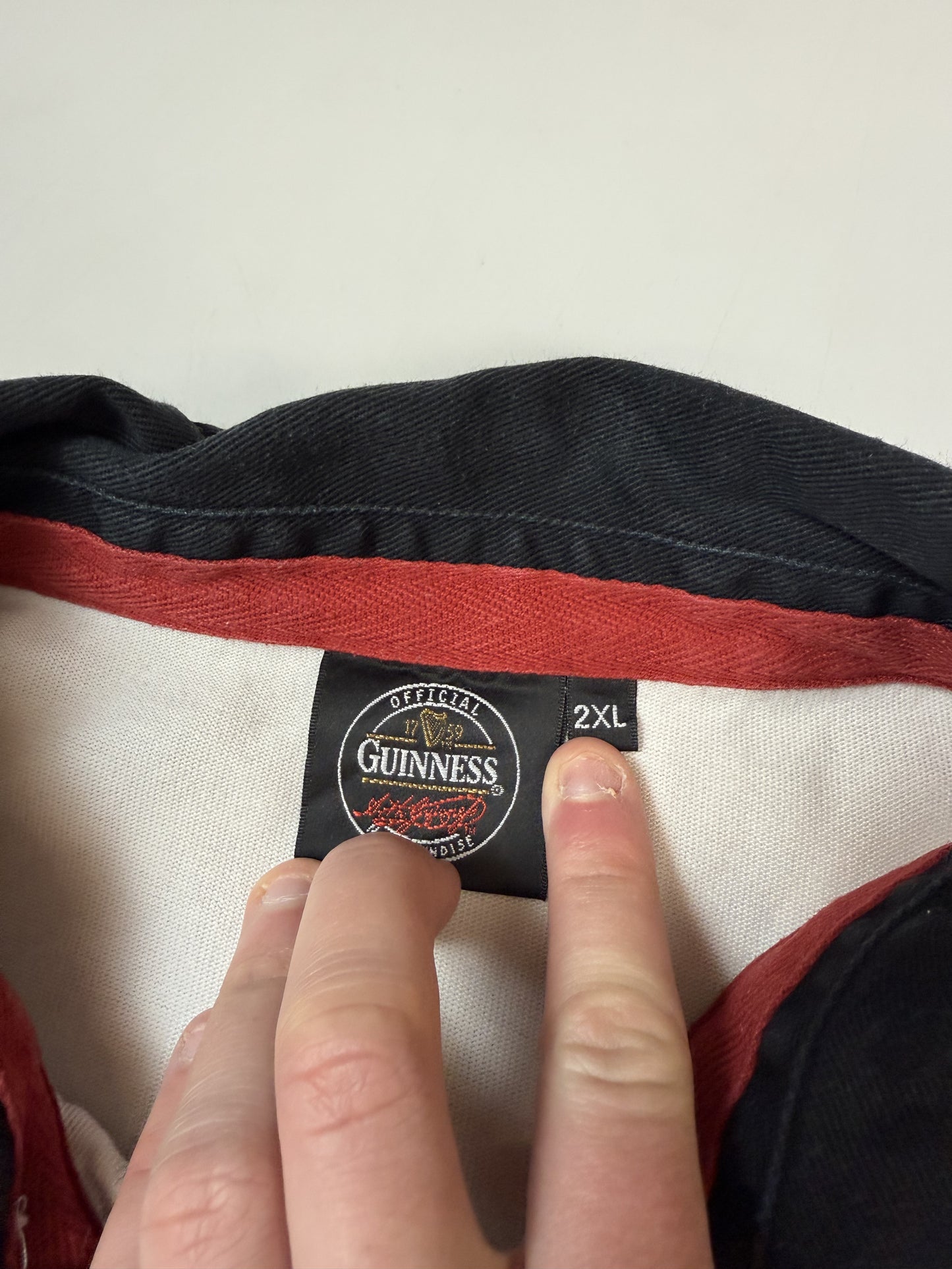 Vintage Guinness Cotton Traders rugby shirt (XXL)