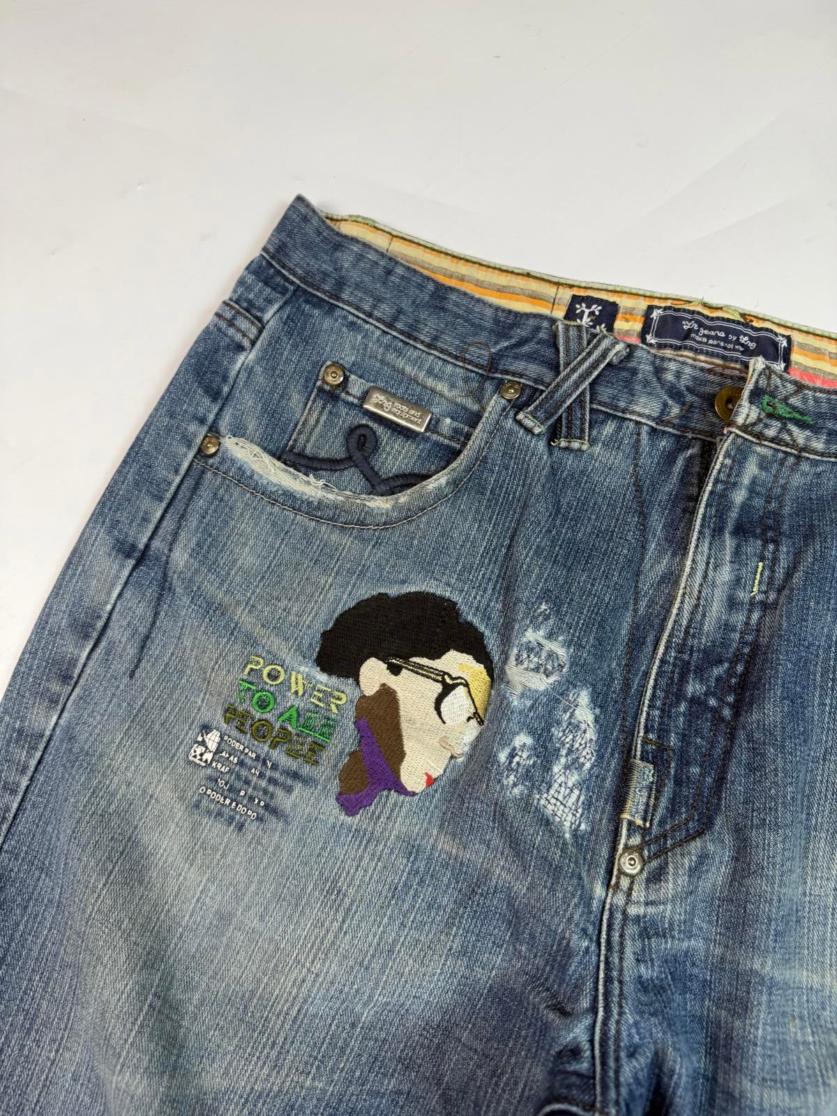 Vintage Y2K baggy hip hop Jeans (W36)