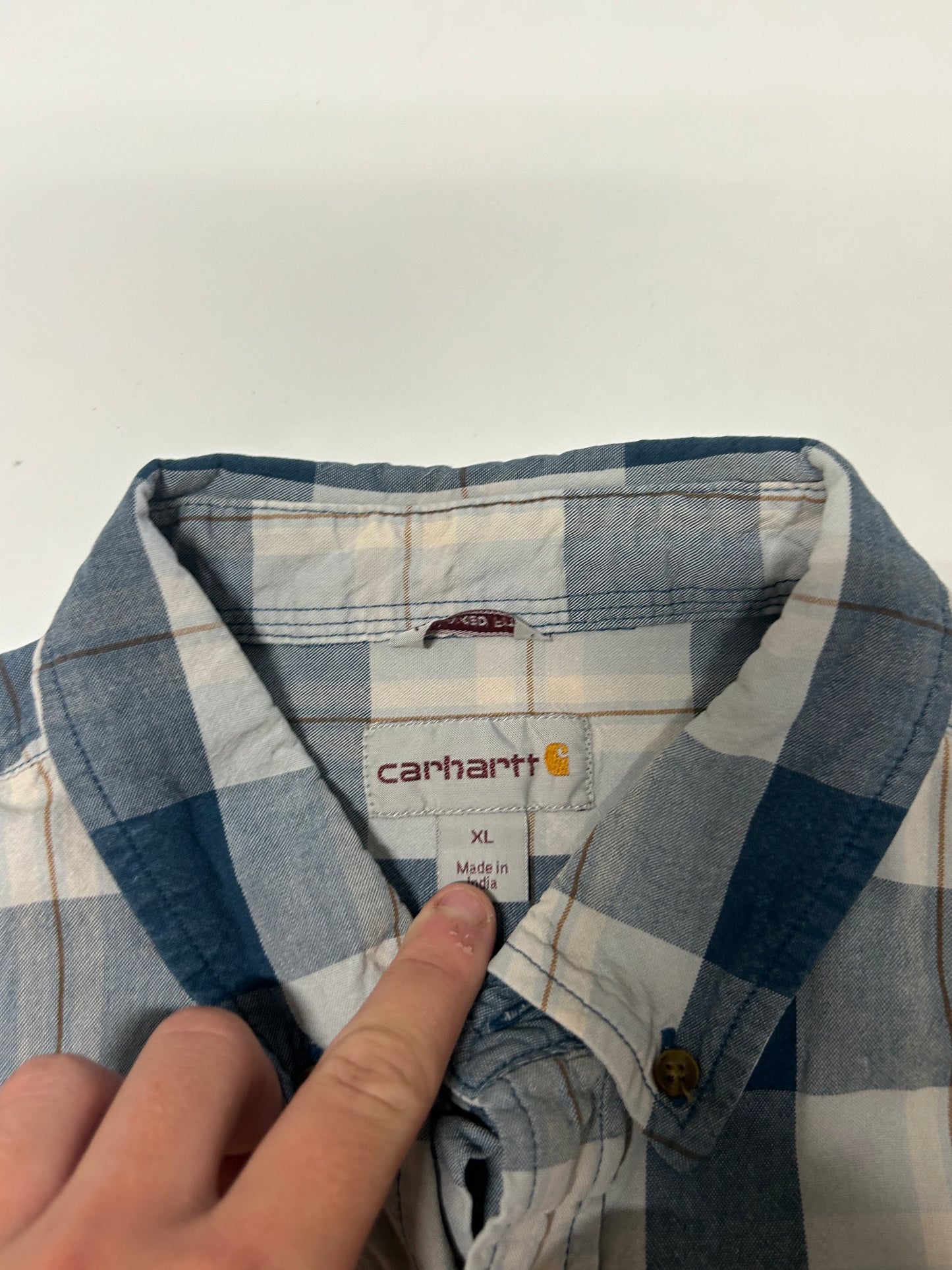 Carhartt short sleeve check shirt (XL)