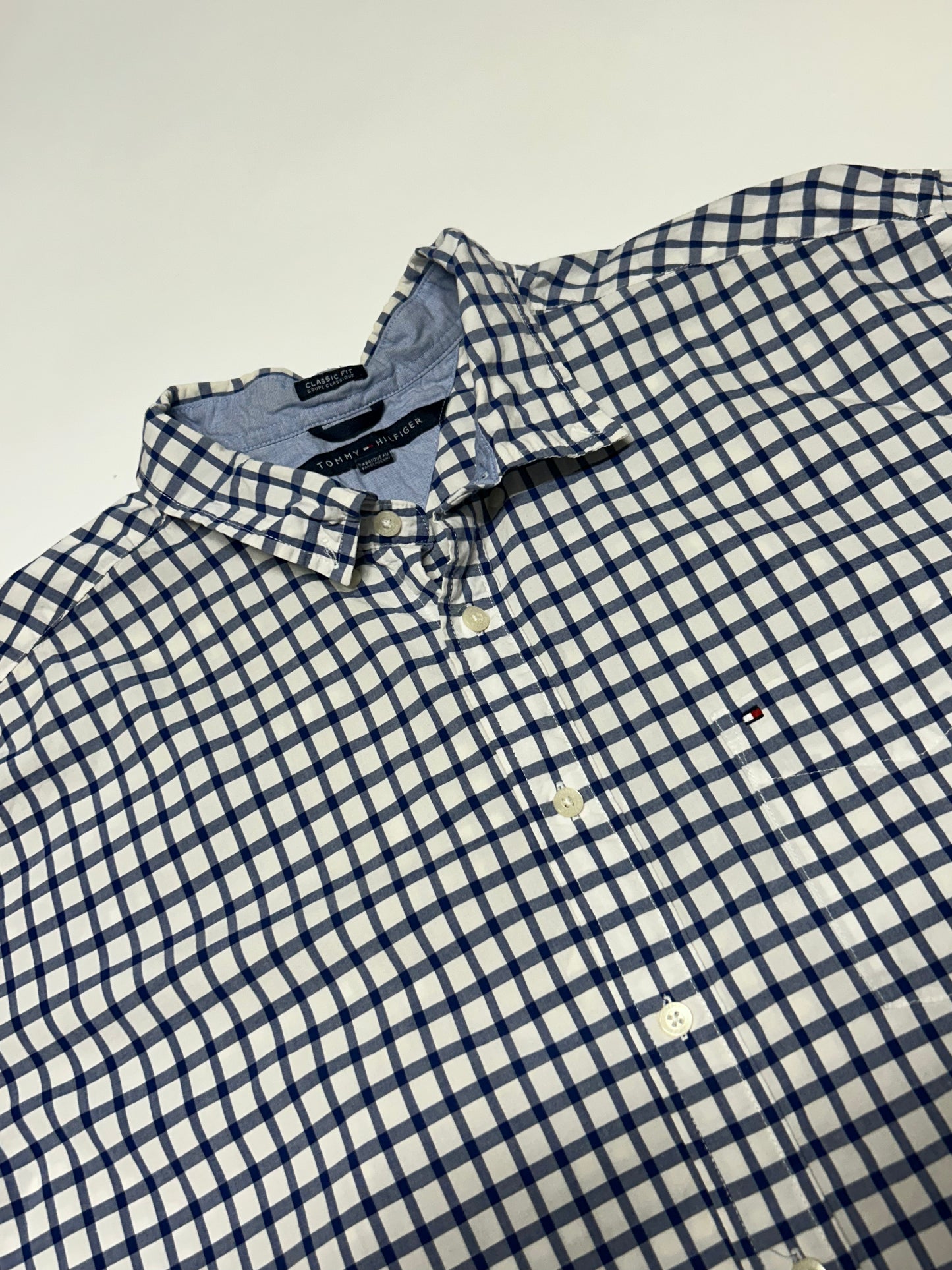 Tommy Hilfiger short sleeve check shirt (XXL)
