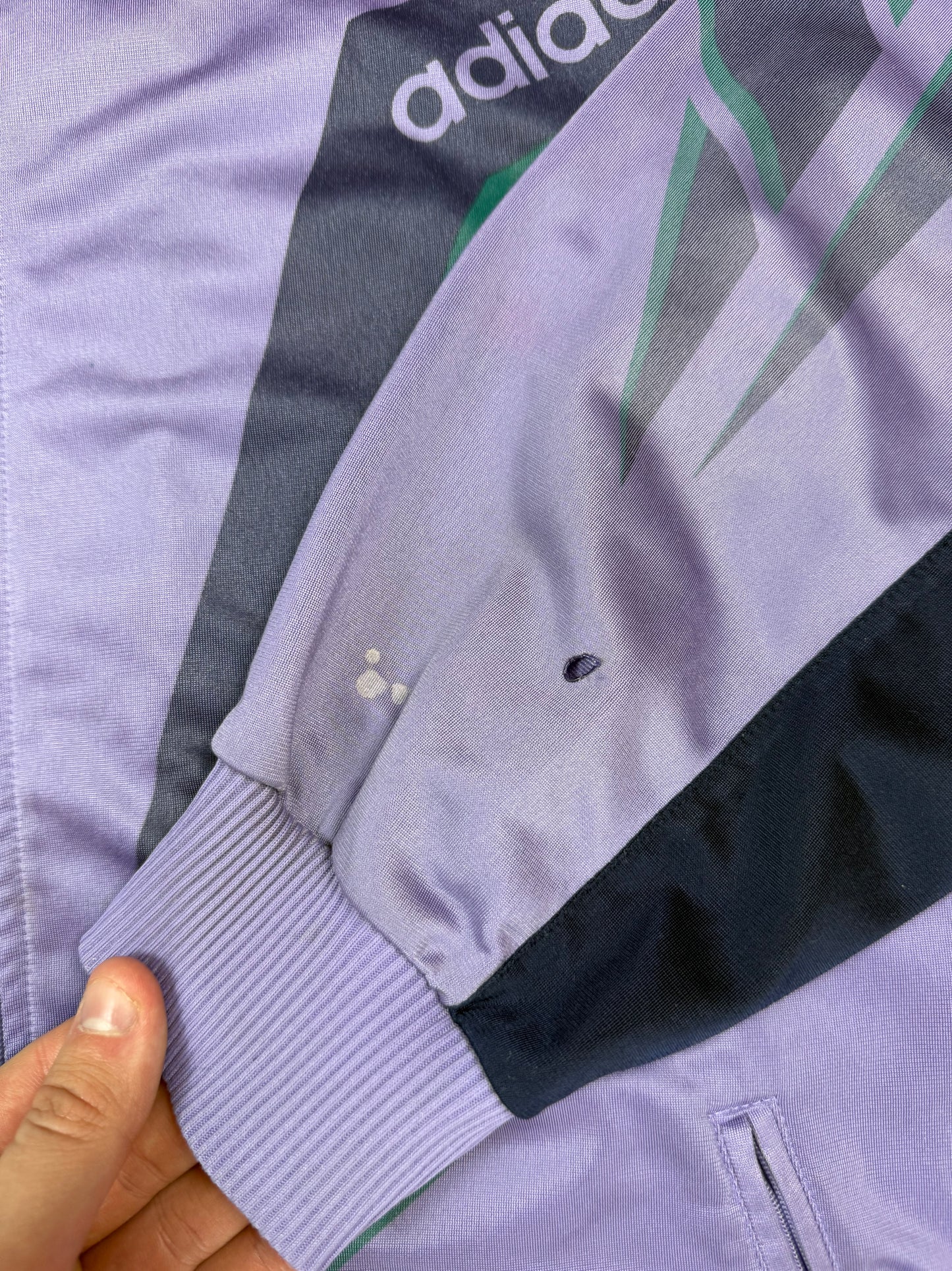 Vintage 90s Adidas originals abstract track jacket (M)