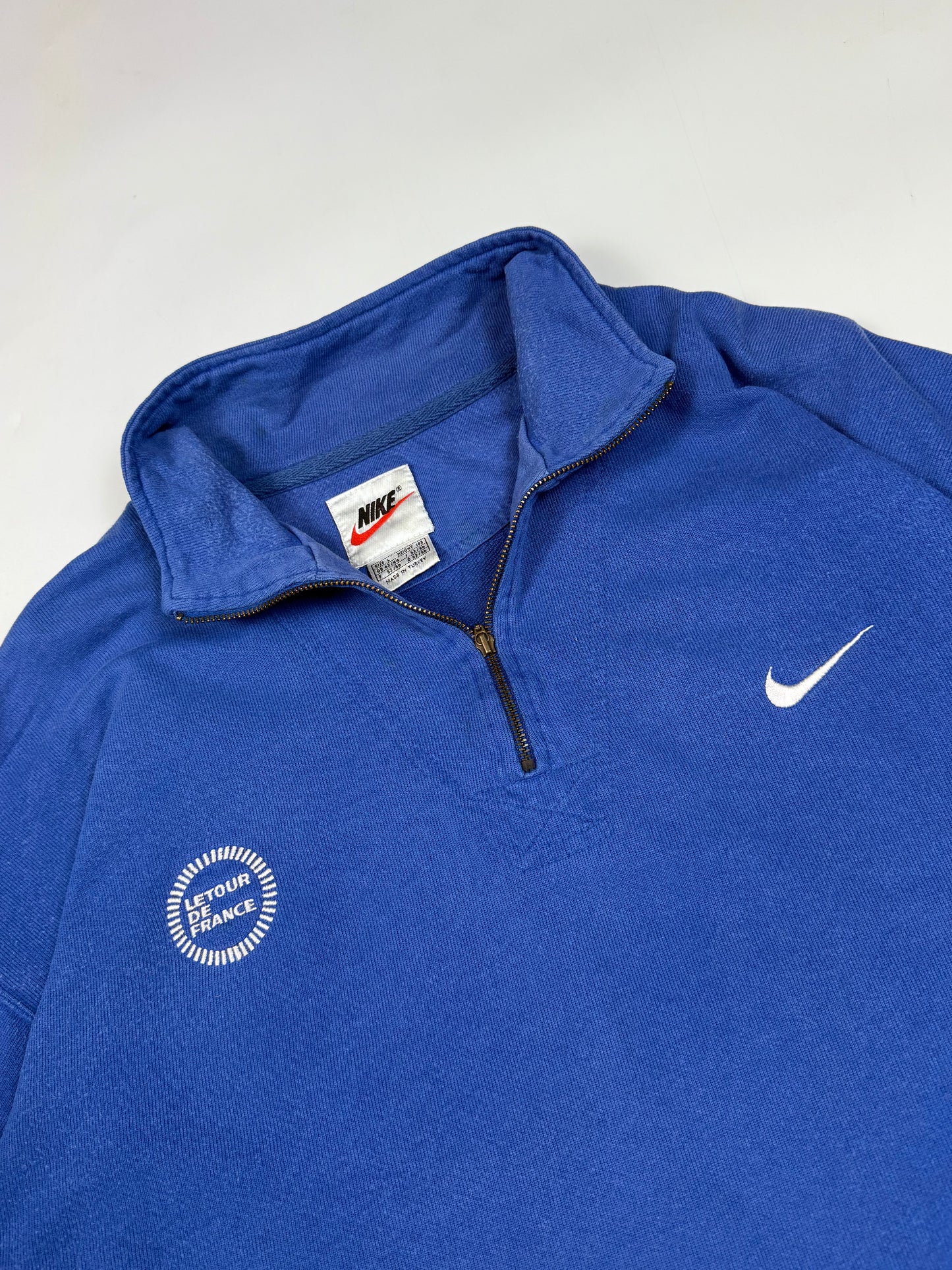 Vintage 90s Nike Le tour de France quarter zip sweatshirt (L)