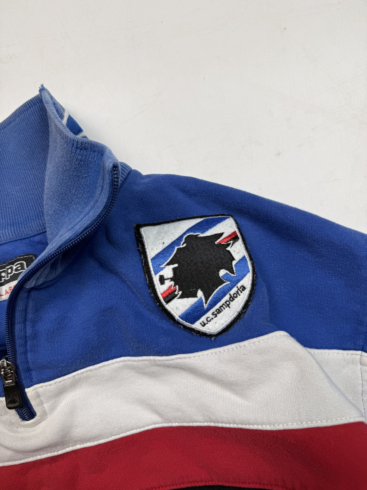 Vintage Sampdoria Kappa football quarter zip sweatshirt (XXL)