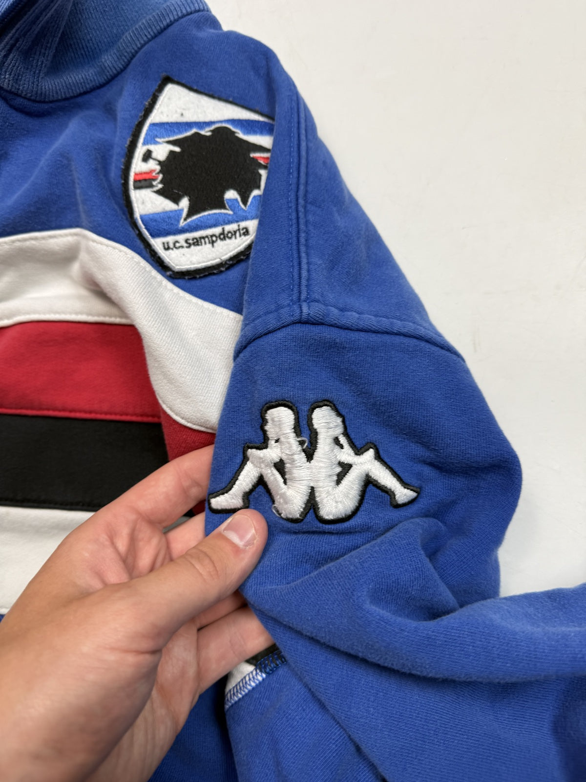 Vintage Sampdoria Kappa football quarter zip sweatshirt (XXL)