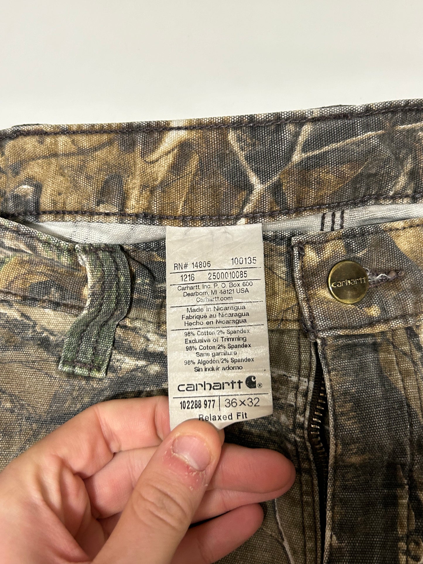 Carhartt real tree baggy carpenter pants (W36)