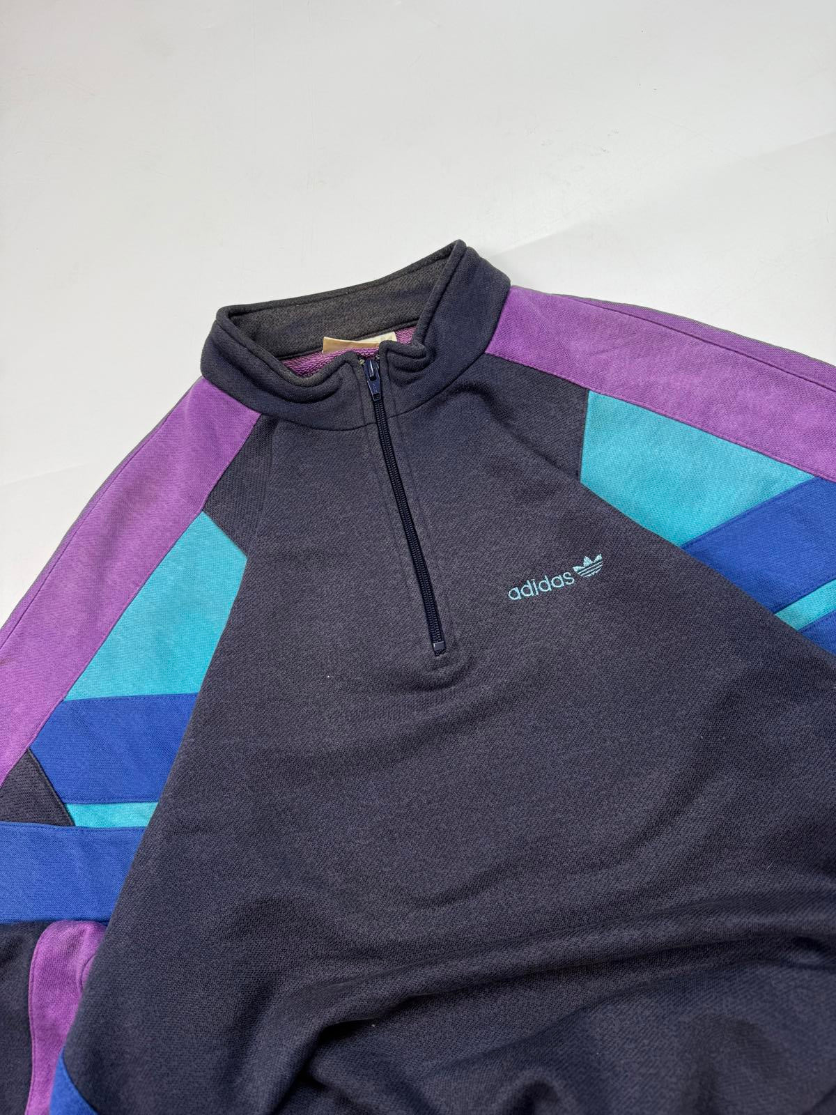 Vintage 90s adidas originals colour block sweatshirt (L)