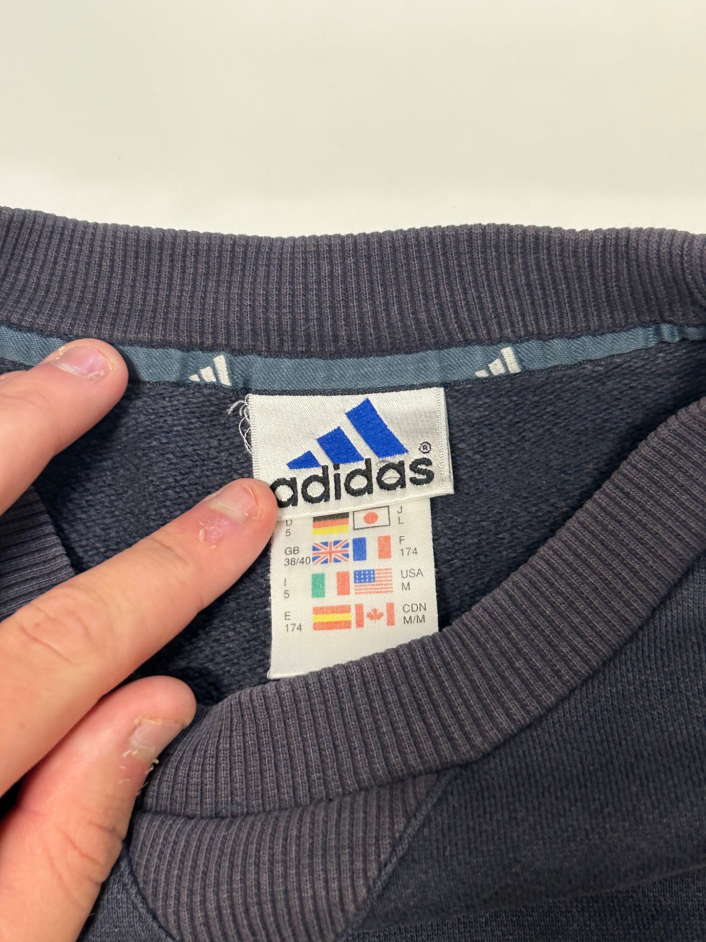 Vintage adidas spell out sweatshirt (M)