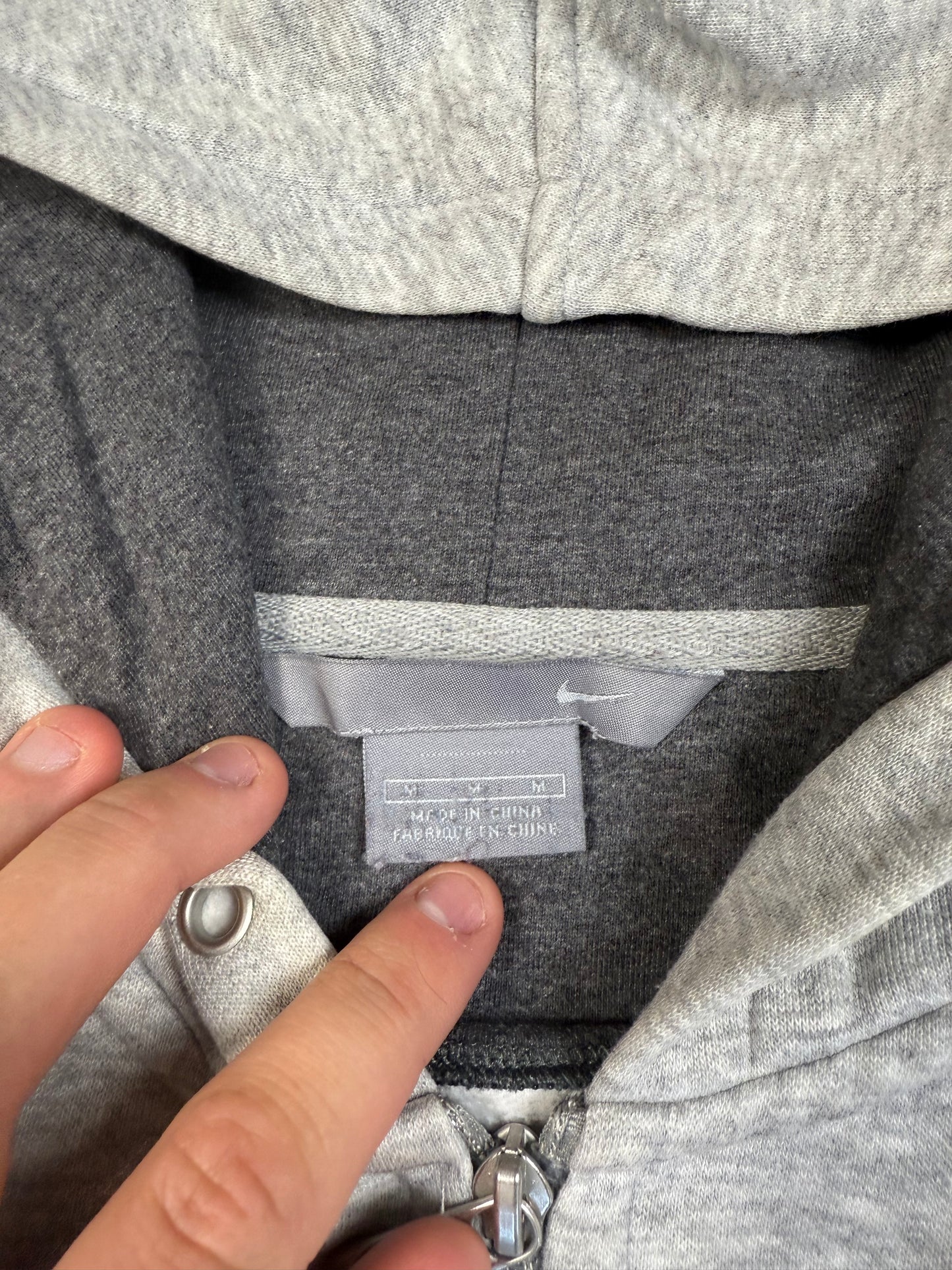 Vintage Nike mini swoosh full zip hoodie (M)