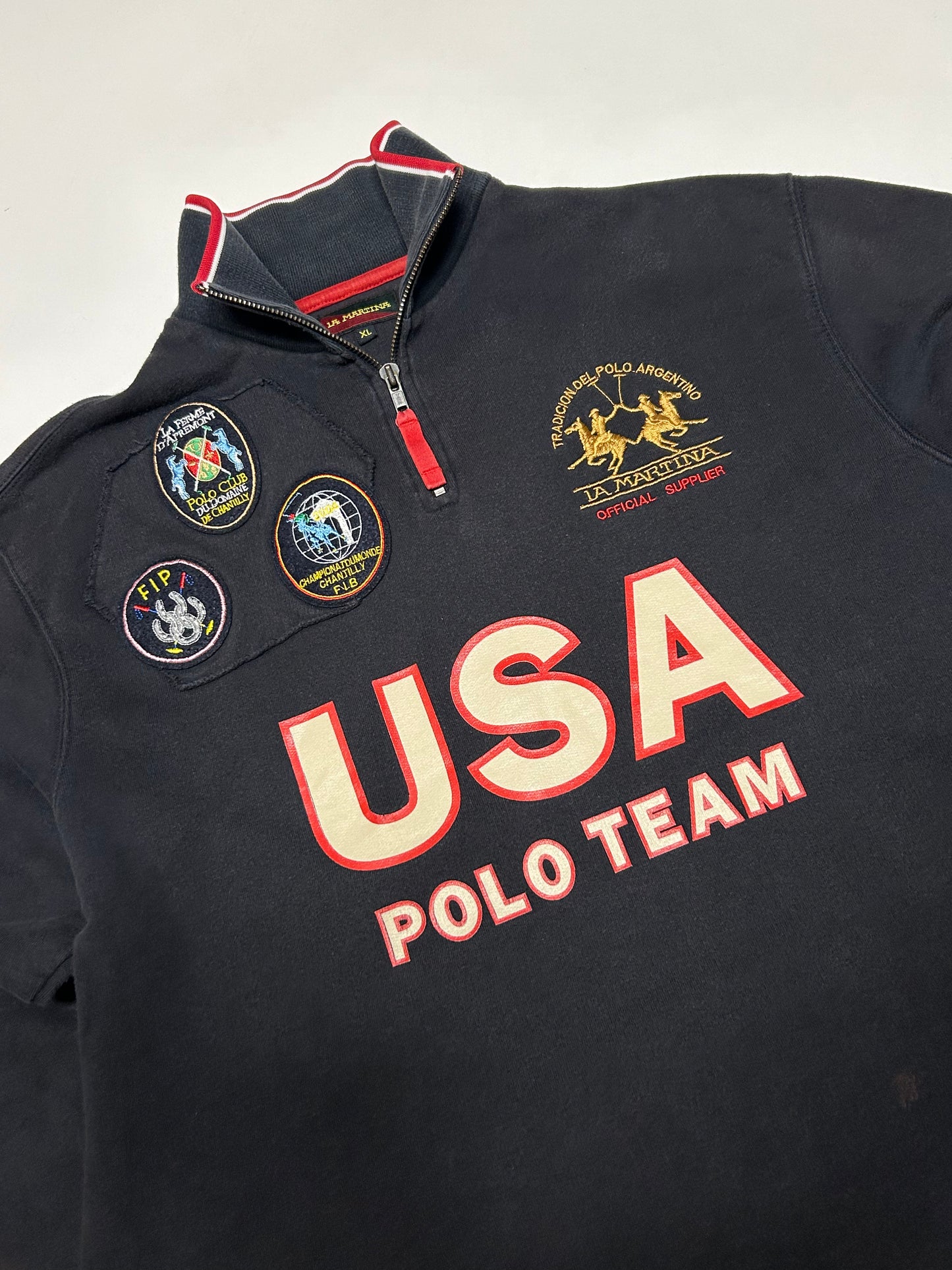 Vintage La Martina USA polo team quarter zip sweatshirt (XL)