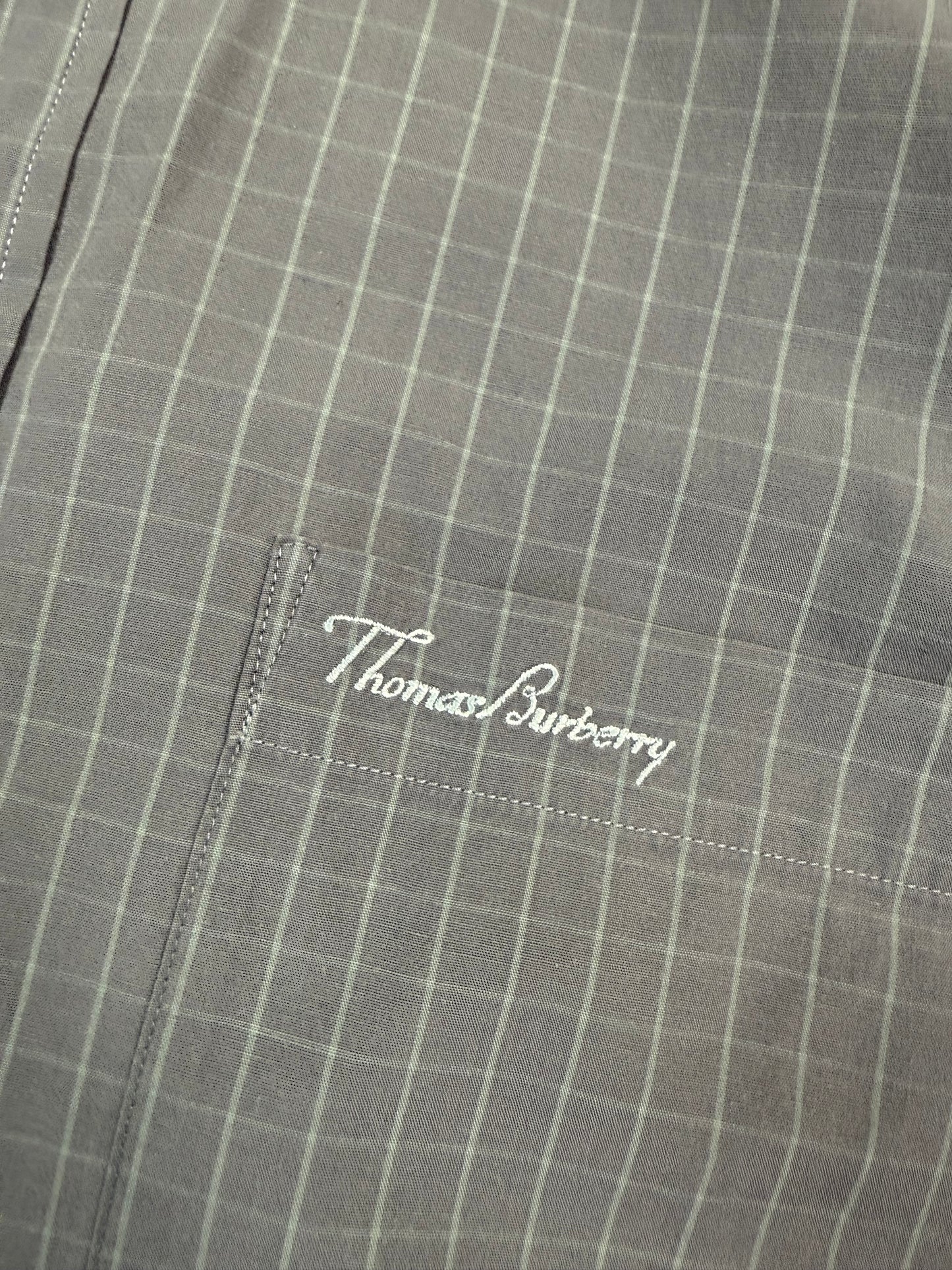 Vintage Thomas Burberry checkered short sleeve shirt (L)