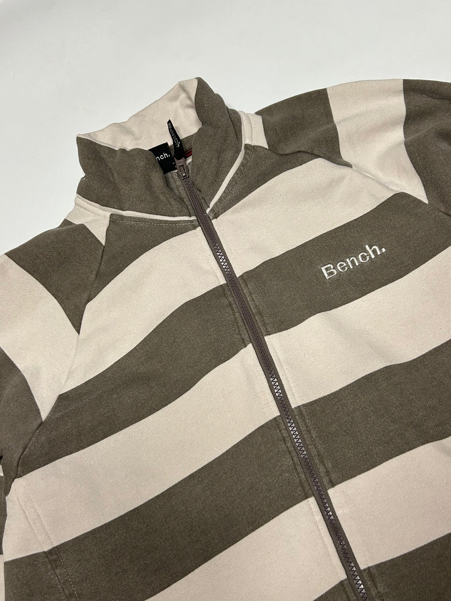 Vintage Bench striped full zip sweatshirt (L)