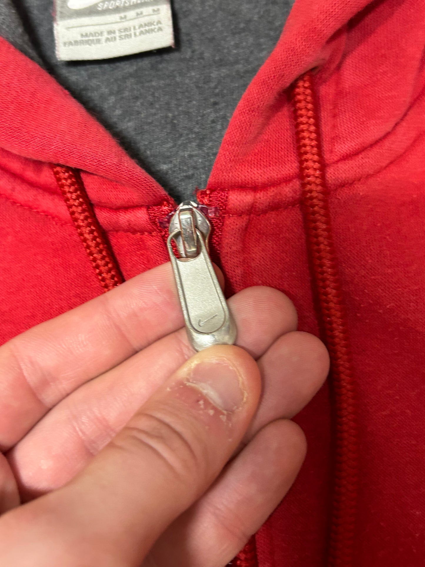 Vintage Nike mini swoosh full zip hoodie (M)