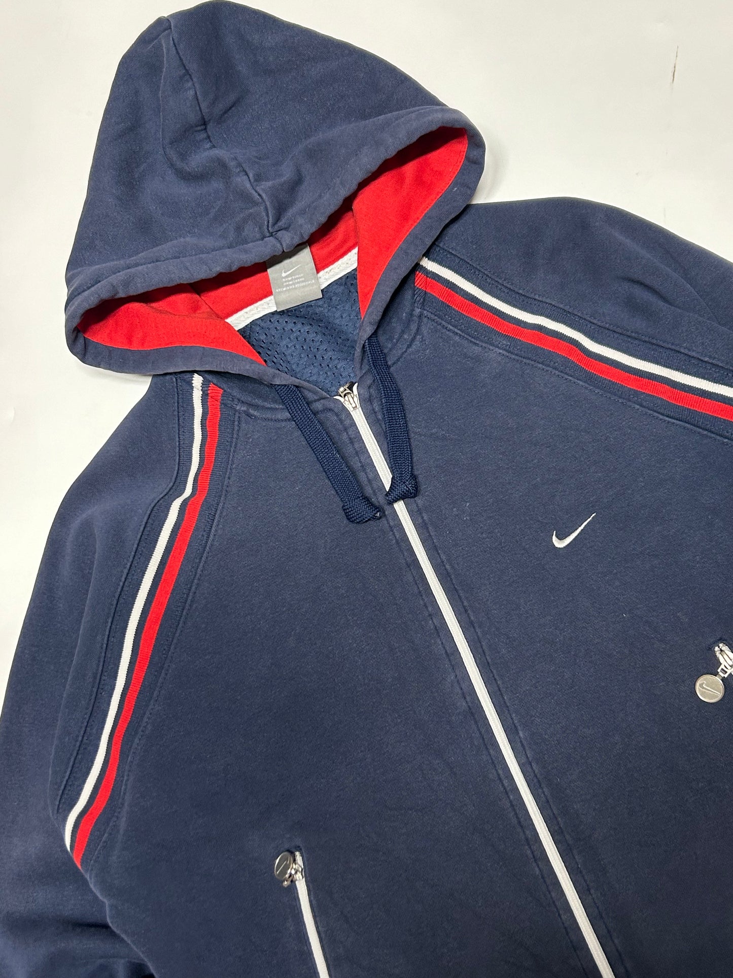 Vintage Nike mini swoosh zip up hoodie (S)