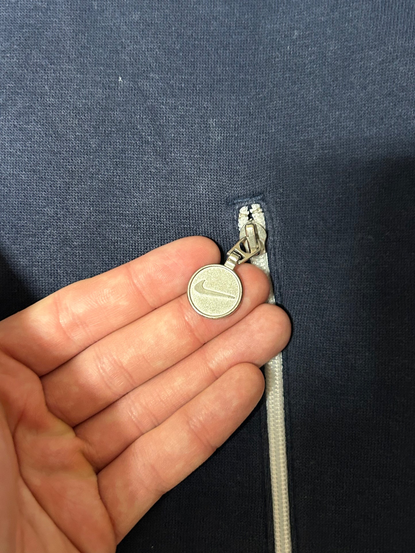 Vintage Nike mini swoosh zip up hoodie (S)