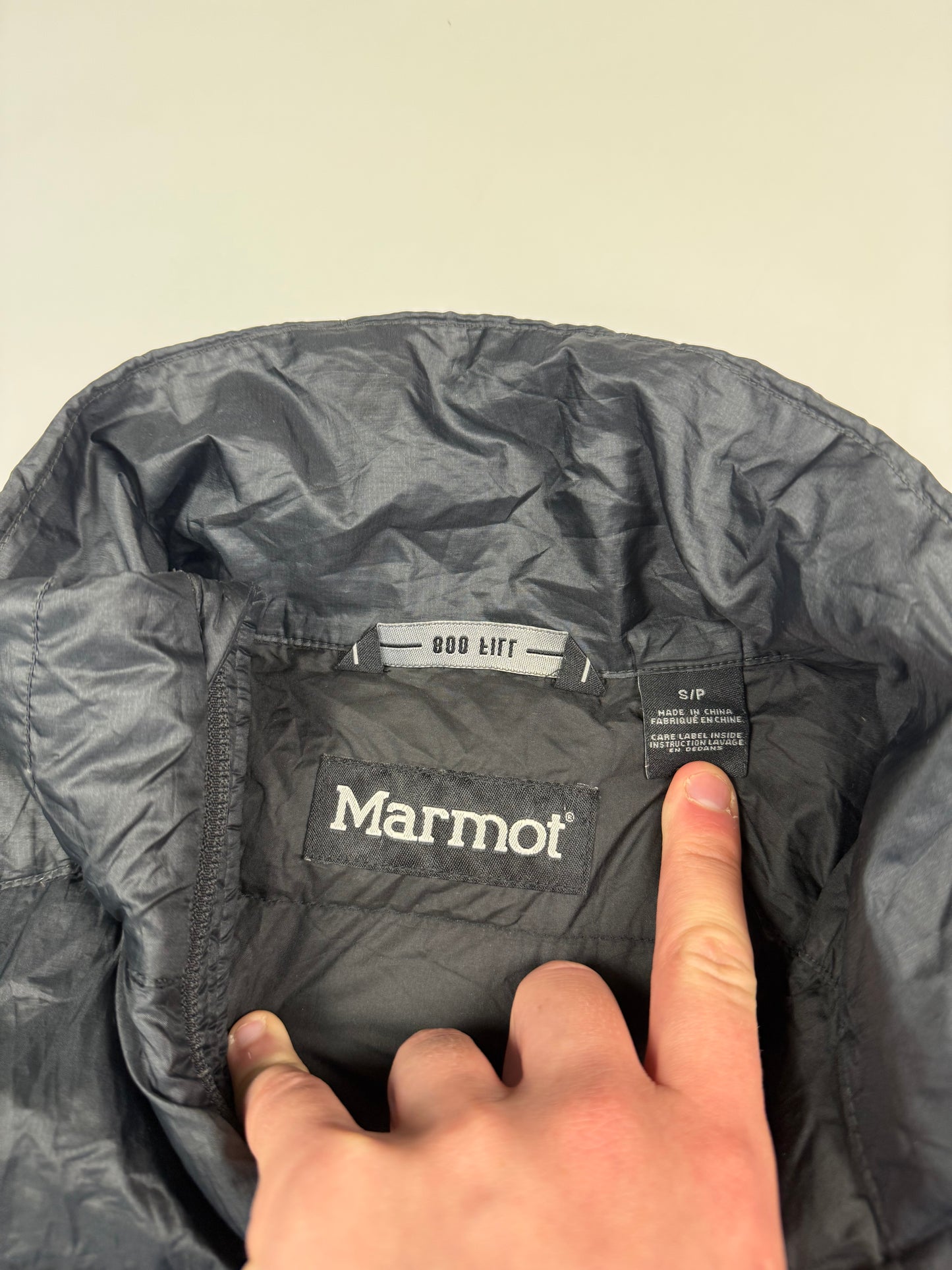 Marmot 800 fill down puffer jacket (S)